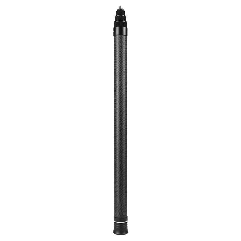 Insta360 camera with Bean's Moto Booth invisible selfie stick, 1.5m and 3m extendable length, capturing wide-angle shots.