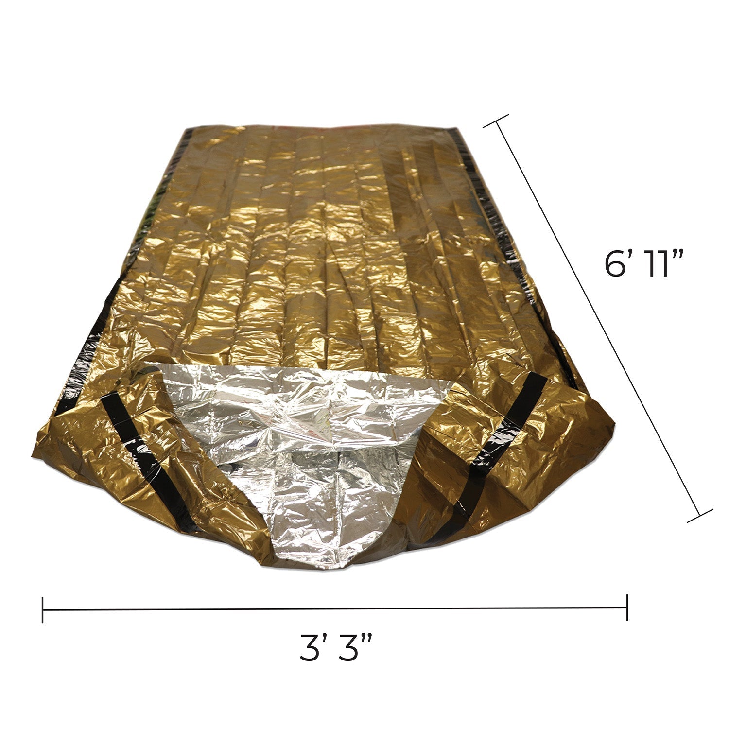 Lightweight Quake Kits Bug-Out Bivvy emergency sleeping bag with waterproof thermal insulation and heavy-duty Mylar material.