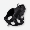 Black TrailBlaze Tactical Harness by The Wild Paw with integrated logo, designed for outdoor and training activities.