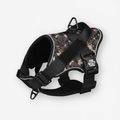 TrailBlaze Tactical Harness by The Wild Paw featuring integrated camouflage design and secure fit for active outdoor pets.