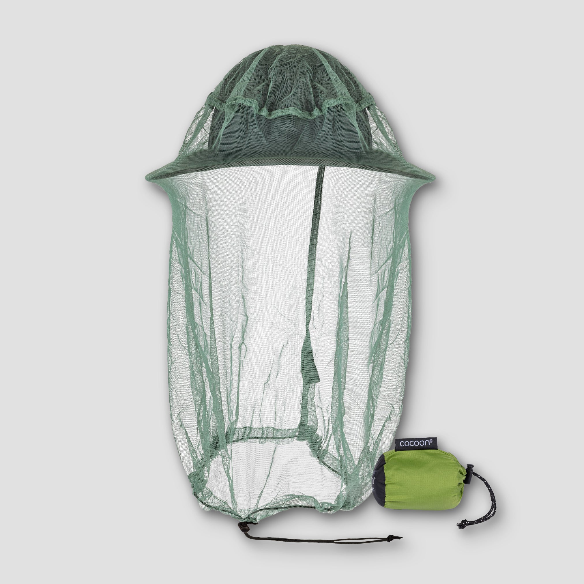 Ultralight COCOON Insect Shield mosquito head net, featuring fine mesh for protection against insects outdoors.