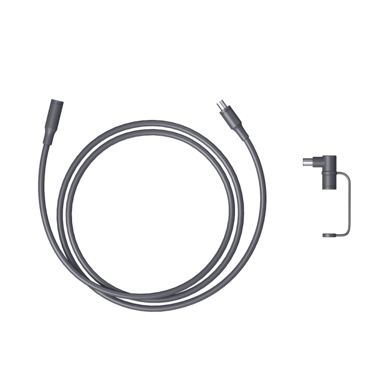 Jackery DC extension cable for solar panel, black, with connectors, used for expanding solar power system connections.