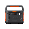 Jackery Explorer 1500 v2 portable power station with solar generator, featuring multiple outlets and a compact design.