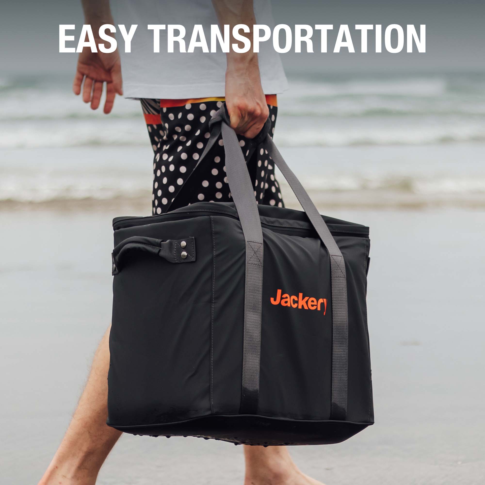 Jackery upgraded carrying case (L) in sleek design, perfect for organizing and protecting your gear.