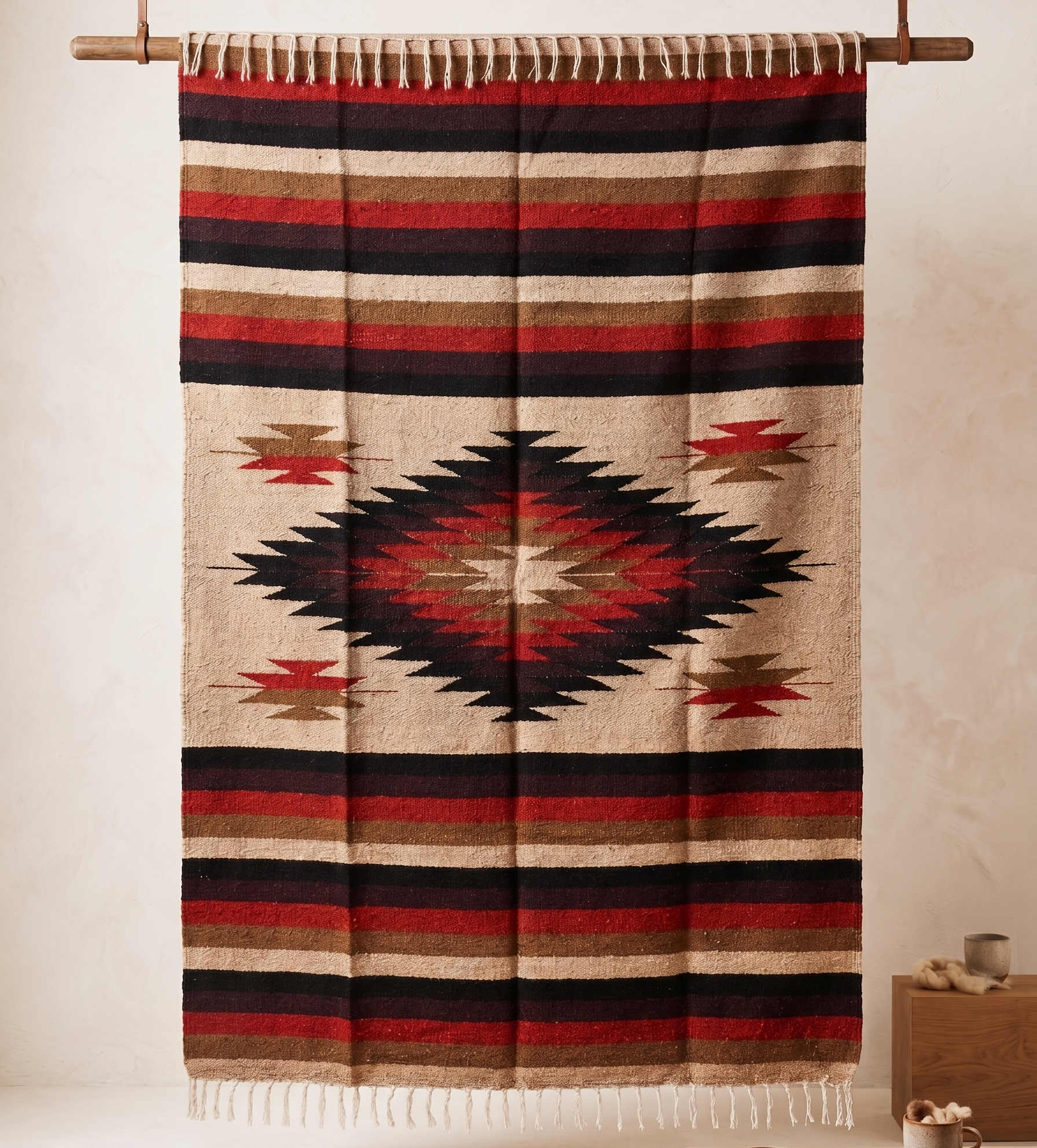 Tan Mexican Diamond Yoga Blanket - OVERLANDERS Outfitter