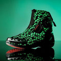 Bean's Moto Booth JO•WOLVES™ waterproof motorcycle boots with luminous coating, shown with reinforced soles and secure fastening.