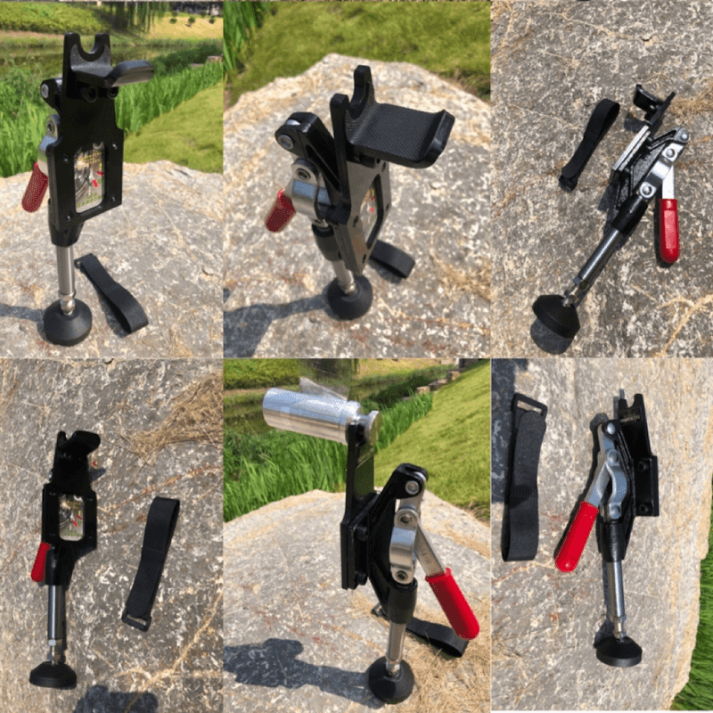 Bean's Moto Booth JSAMAE™ portable motorcycle lift jack lifting a motorcycle for maintenance or repair.