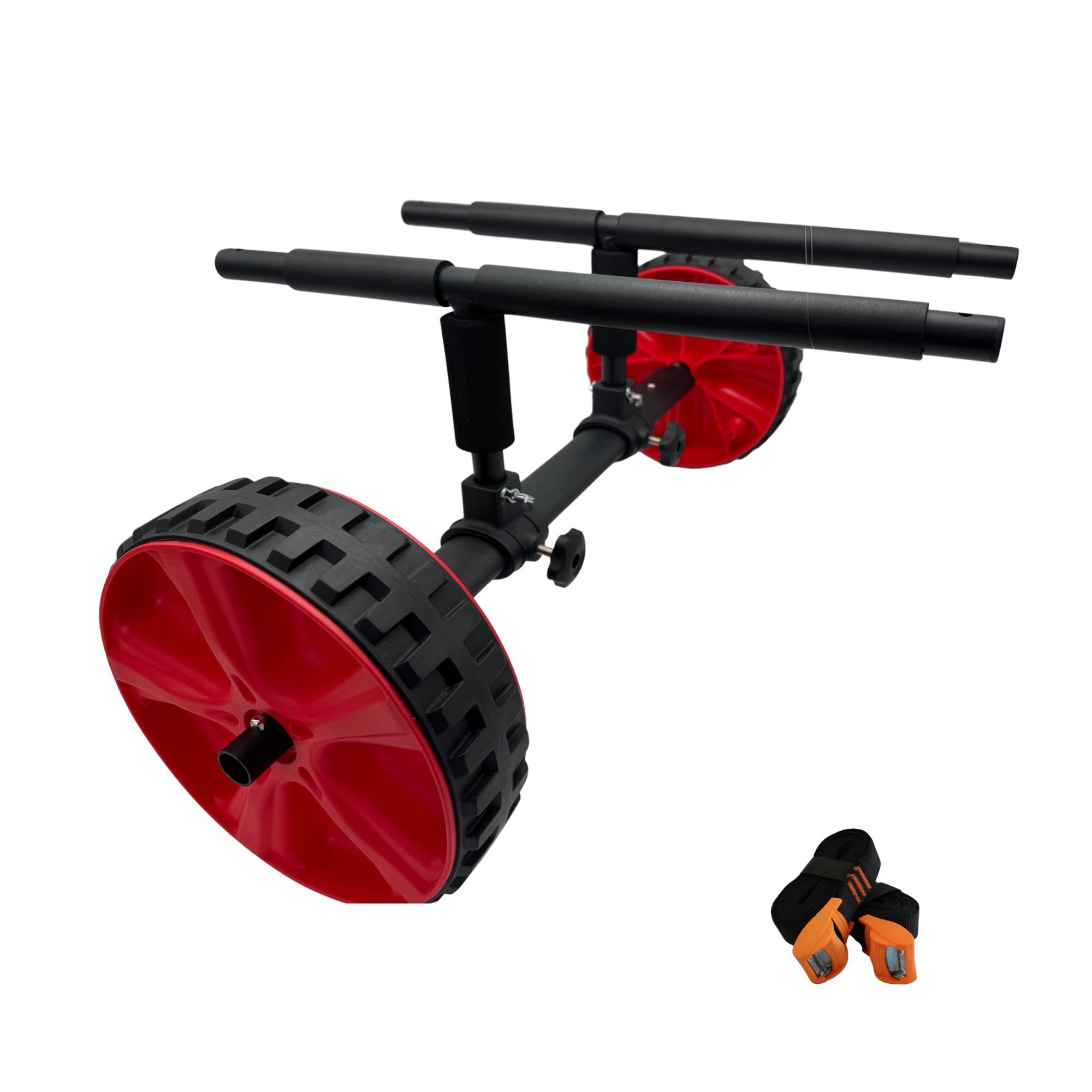 COR Surf 3-in-1 SUP and kayak transport cart with adjustable features, designed for easy movement of paddleboards and kayaks.