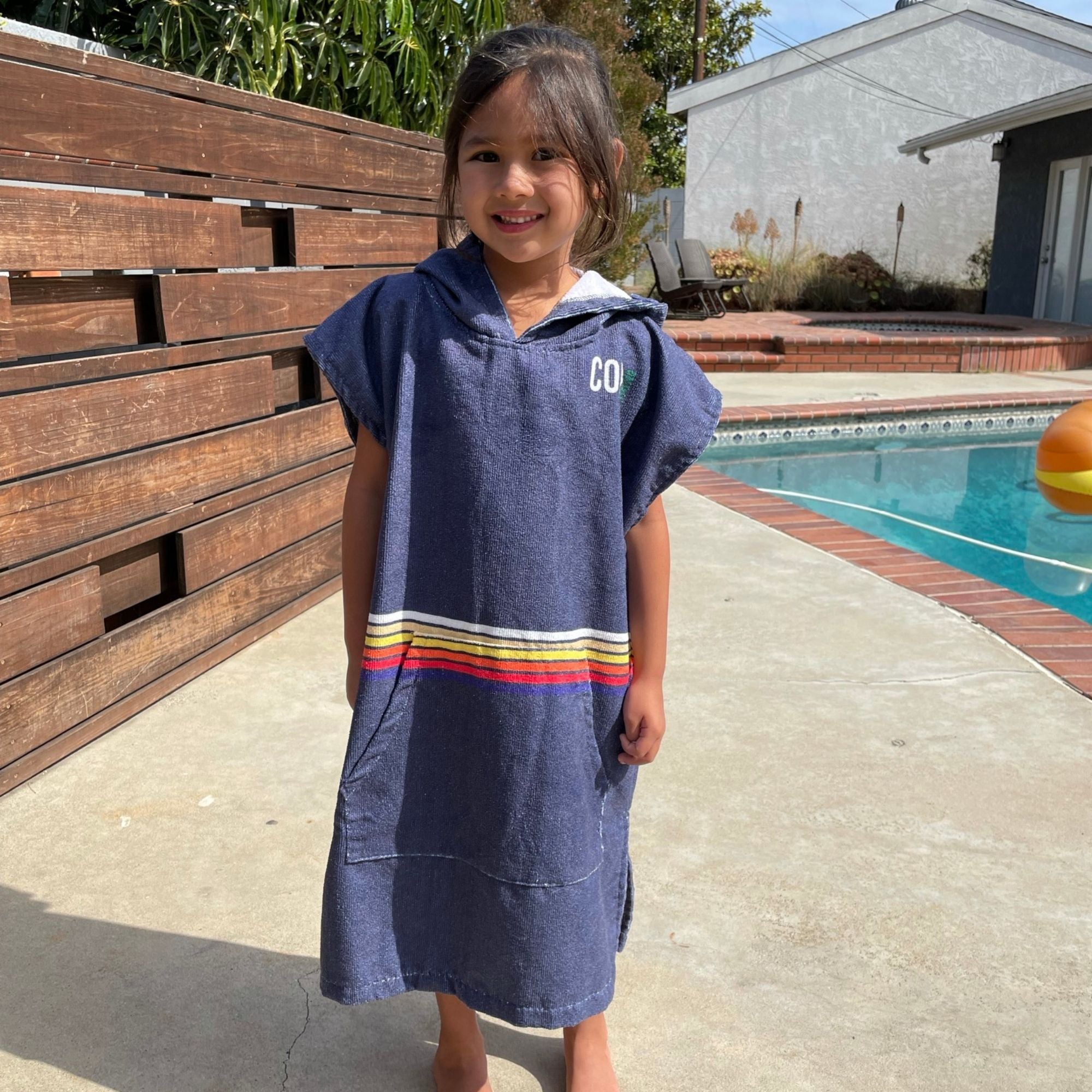 Kids Knight Rider Changing Poncho by COR Surf, small size, featuring a vibrant Knight Rider design, made for easy changing and comfort