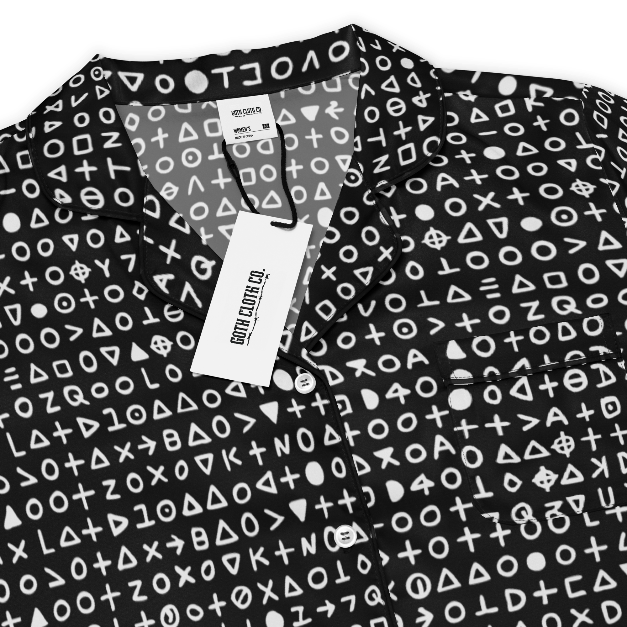 Killer's Code Zodiac Silky Pajama Top