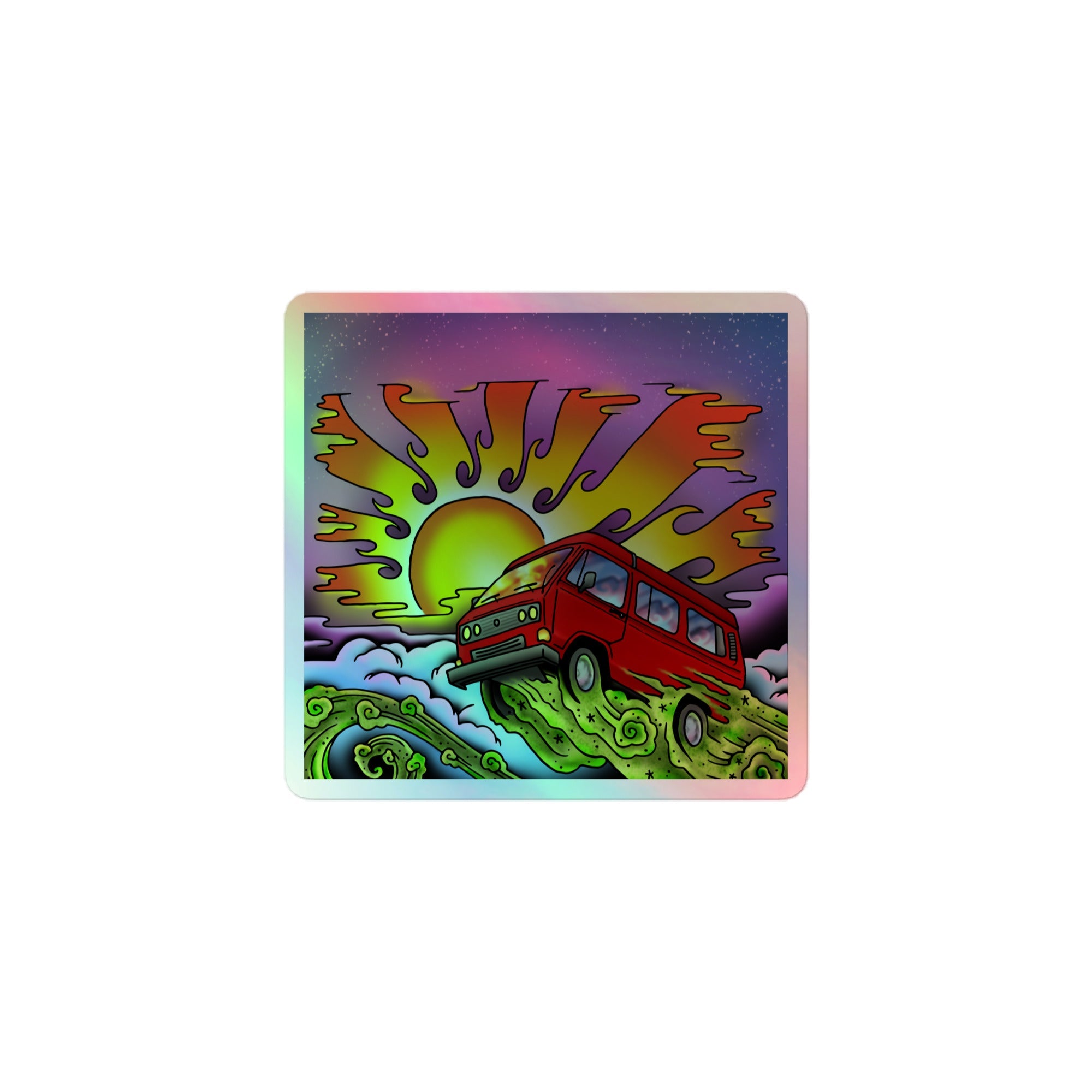 Van & Sun Holographic Sticker - OVERLANDERS Outfitter