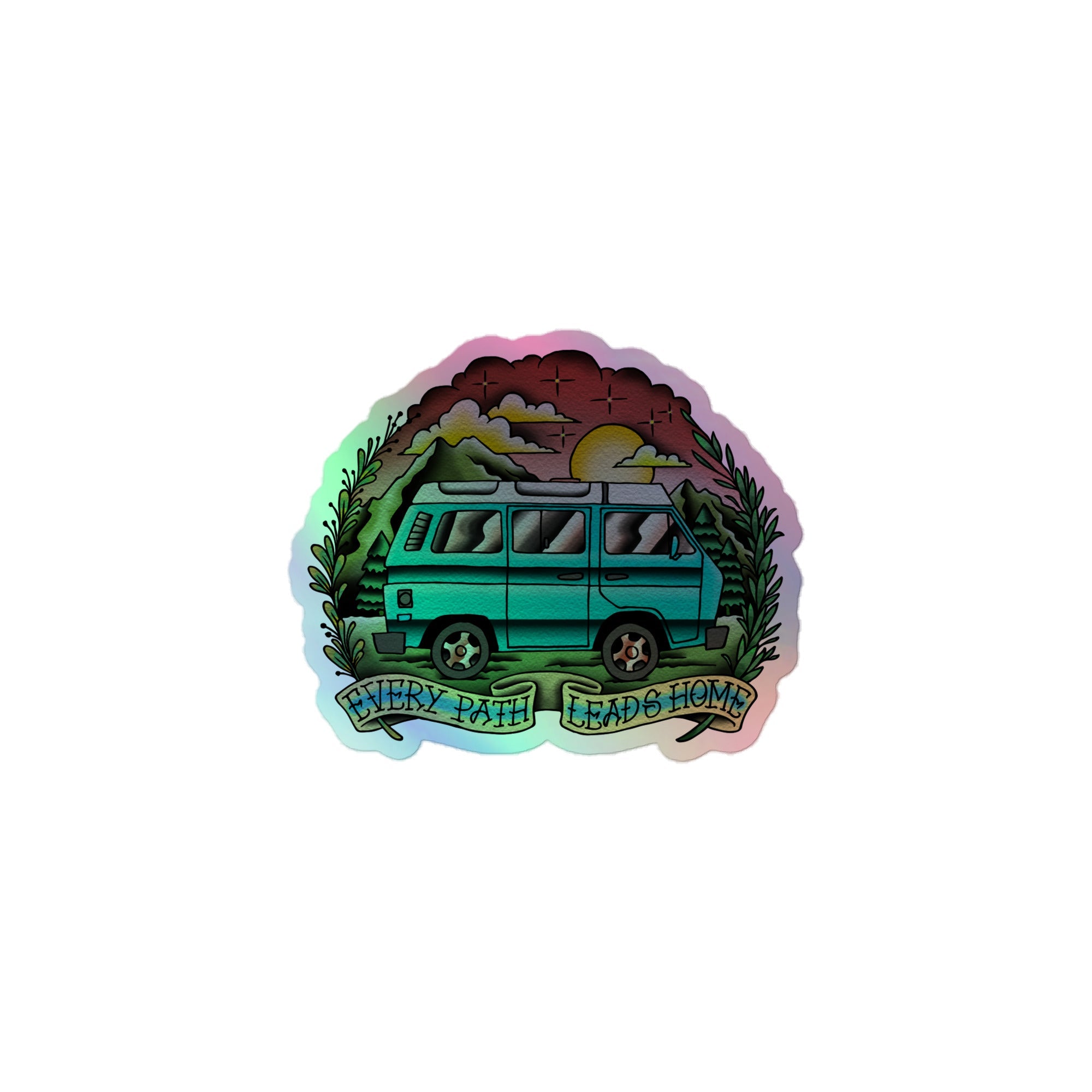 Every Path Leads Home Holographic Sticker - OVERLANDERS Outfitter