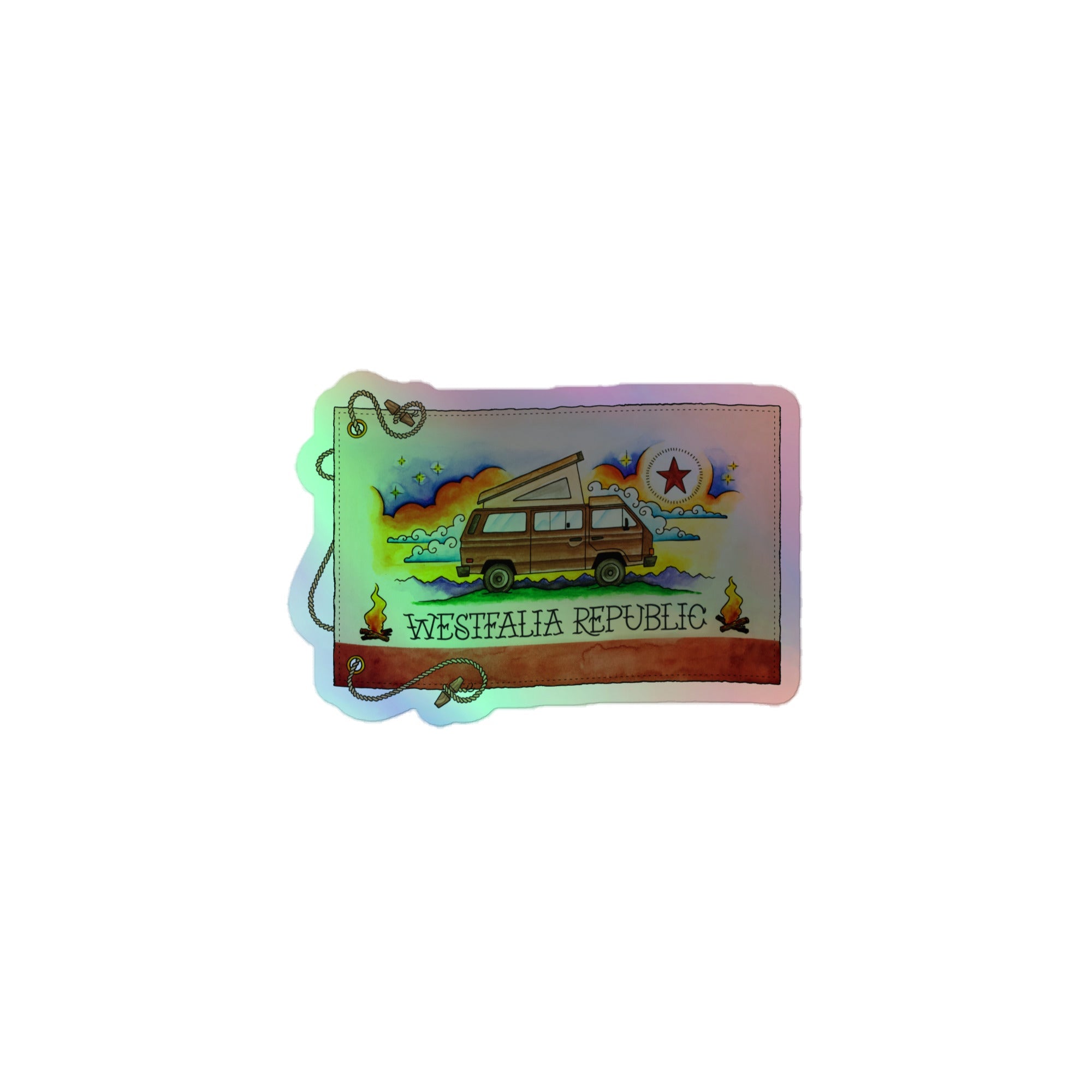 Westfalia Republic Holographic Sticker - OVERLANDERS Outfitter