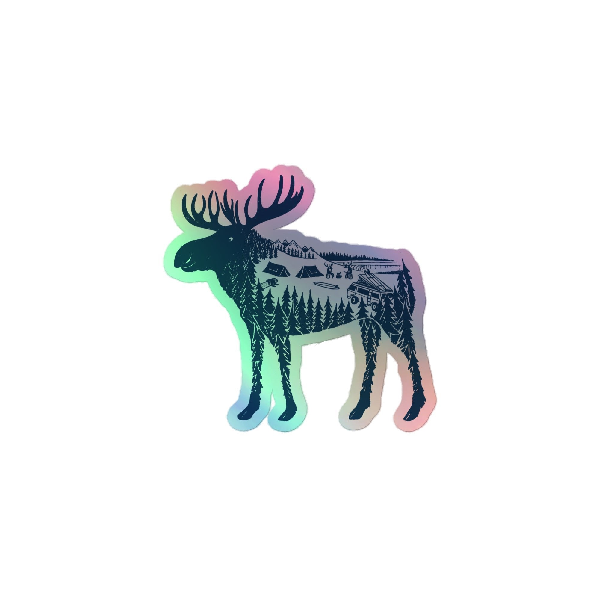 Moose Meet-Up Vanimal Holographic Sticker - OVERLANDERS Outfitter