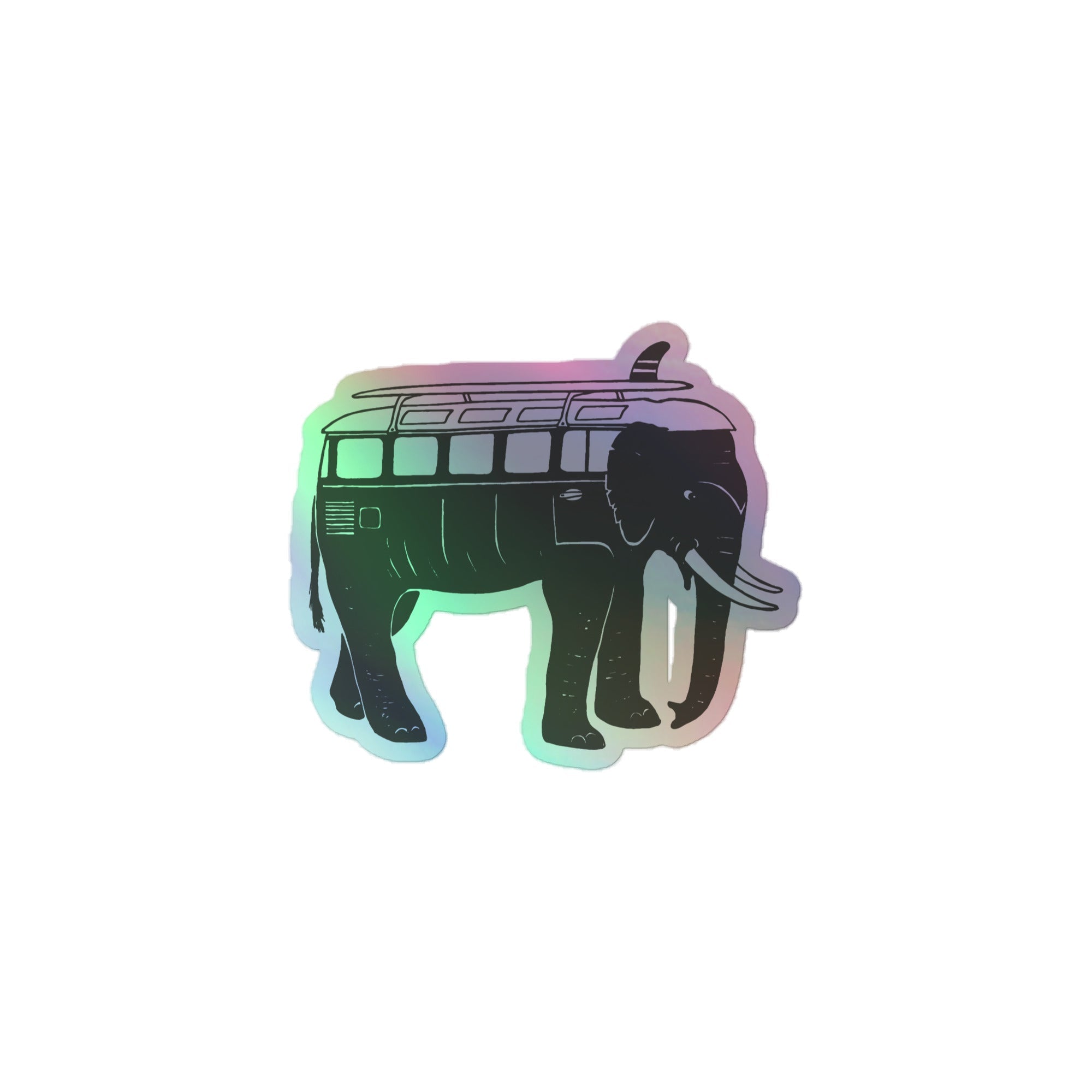 Easy Ride Elephant Holographic Sticker - OVERLANDERS Outfitter