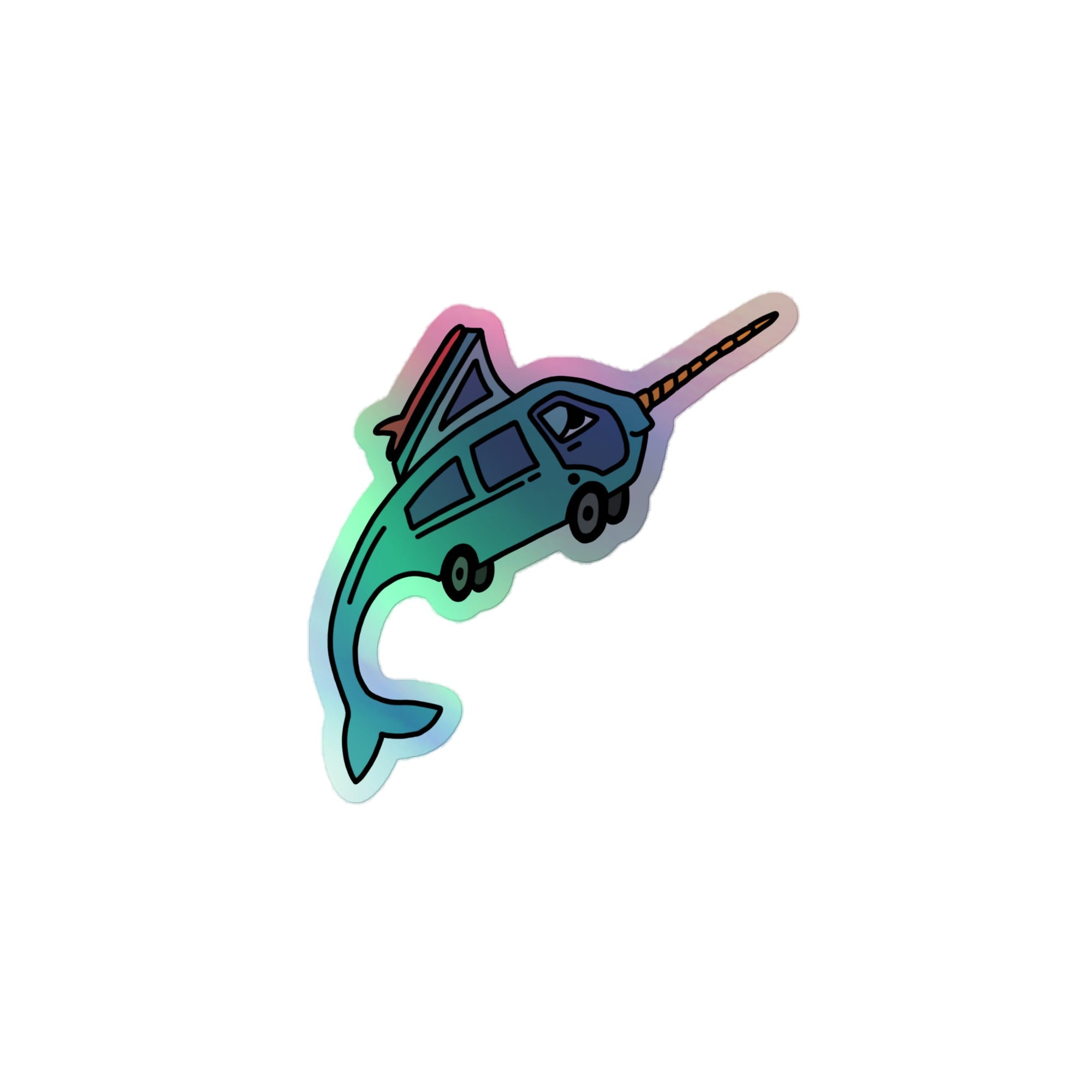 Narwhal Ned Holographic Sticker - OVERLANDERS Outfitter