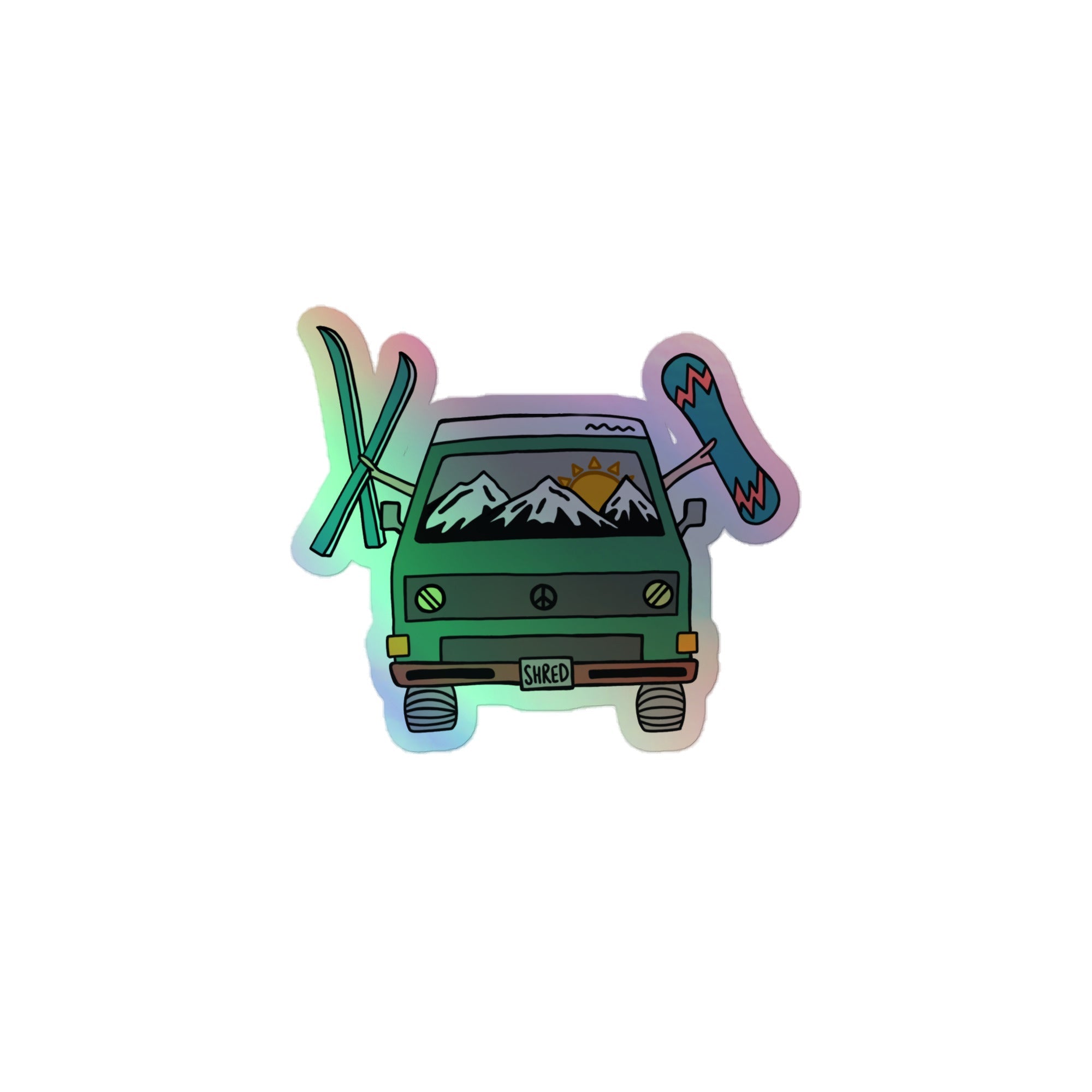 Shred Van Holographic Sticker - OVERLANDERS Outfitter