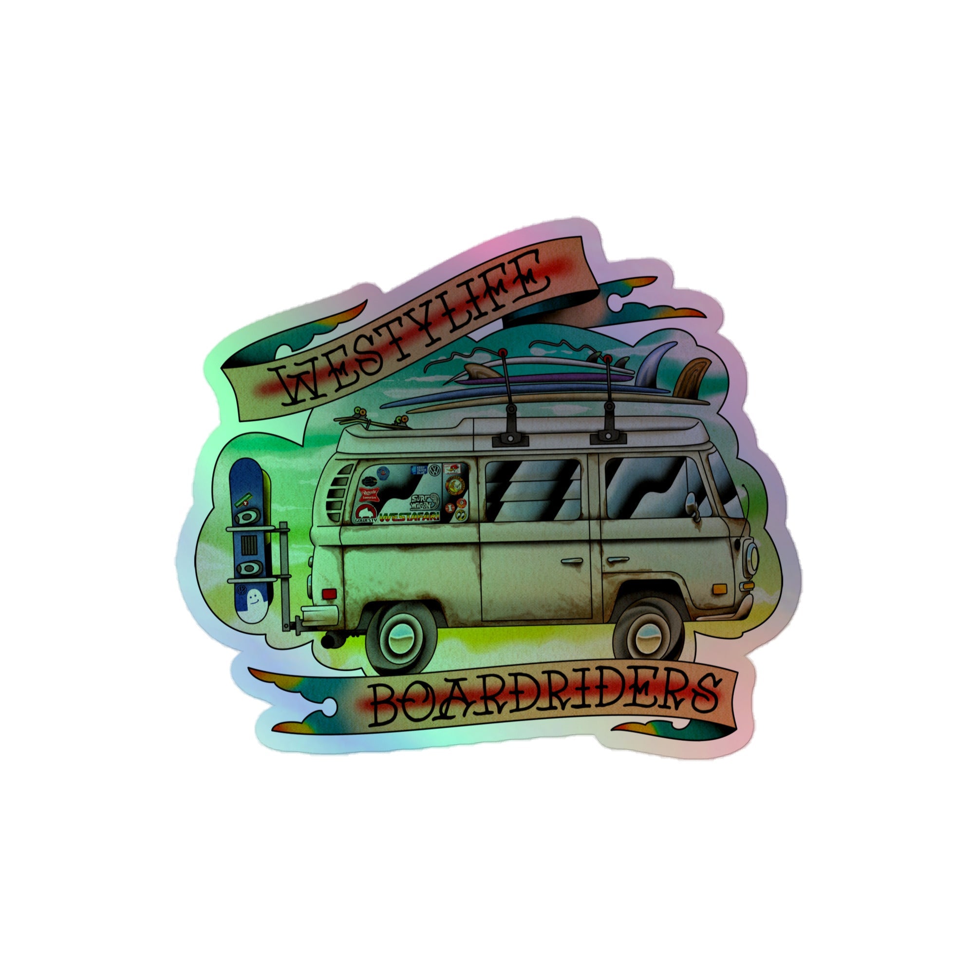 Westy Life Boardriders Holographic Sticker - OVERLANDERS Outfitter