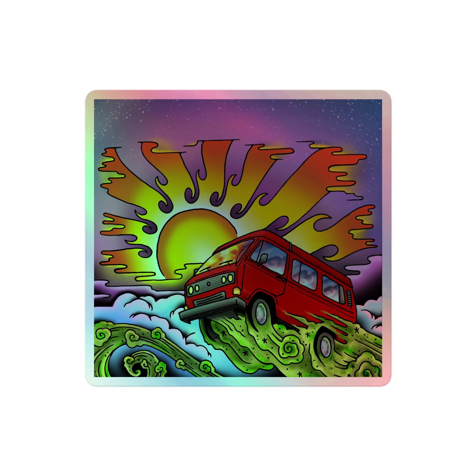 Van & Sun Holographic Sticker - OVERLANDERS Outfitter