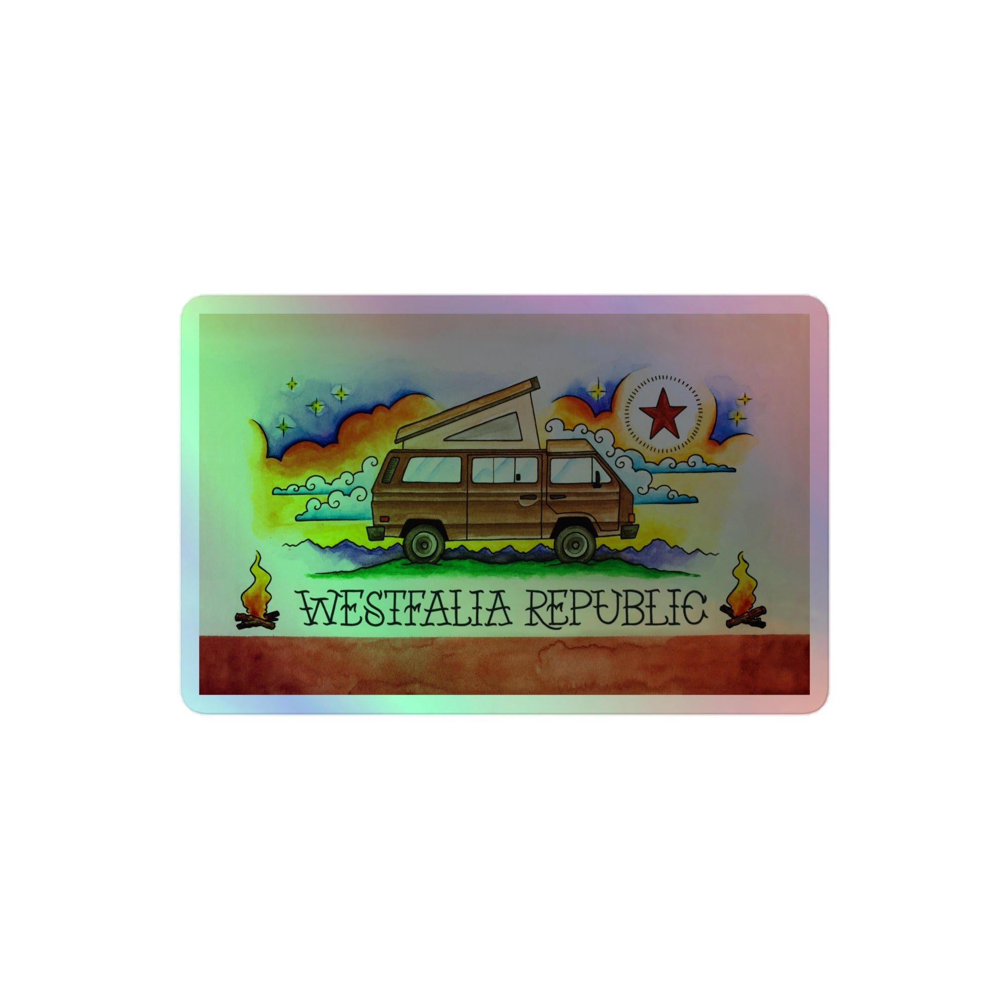 Westfalia Republic Holographic Sticker - OVERLANDERS Outfitter