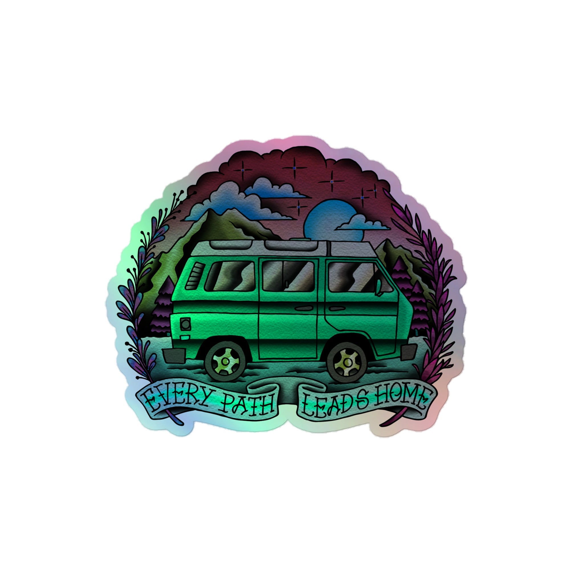 Every Path Leads Home Holographic Sticker - OVERLANDERS Outfitter