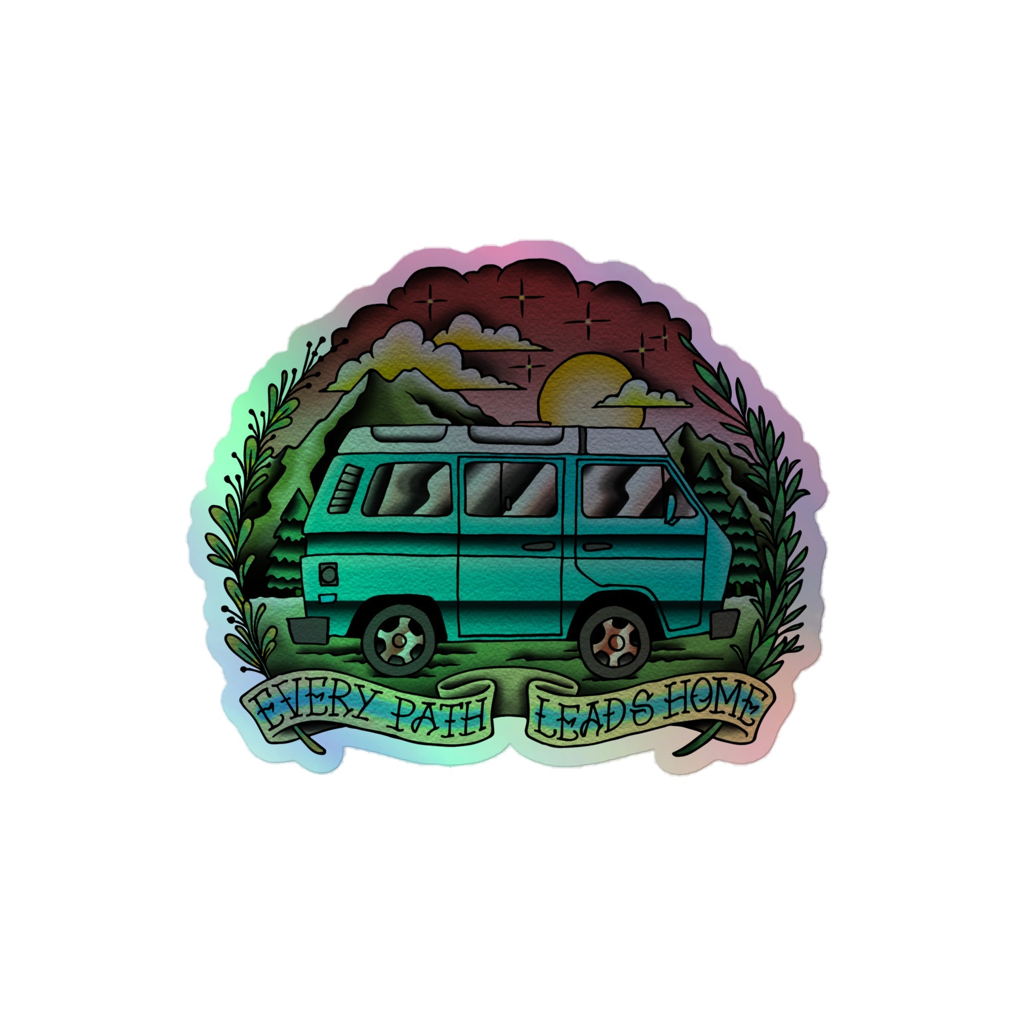 Every Path Leads Home Holographic Sticker - OVERLANDERS Outfitter