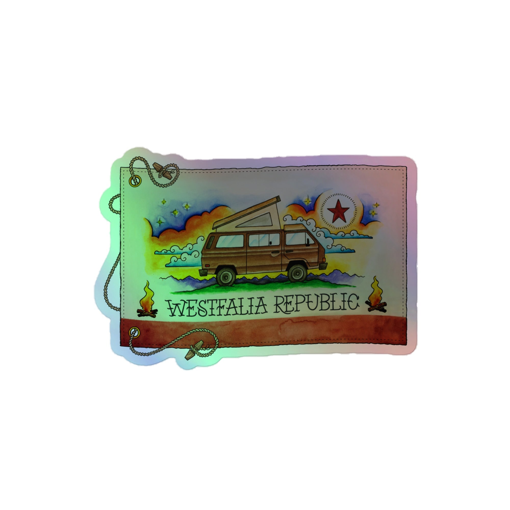 Westfalia Republic Holographic Sticker - OVERLANDERS Outfitter