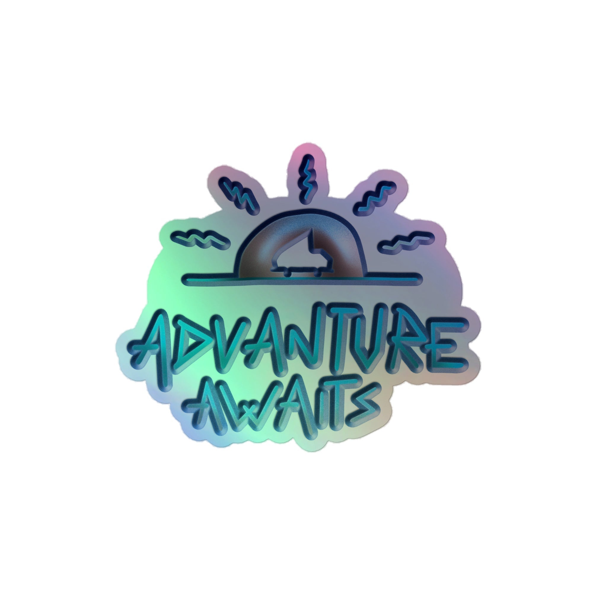 Advanture Awaits Holographic Sticker - OVERLANDERS Outfitter