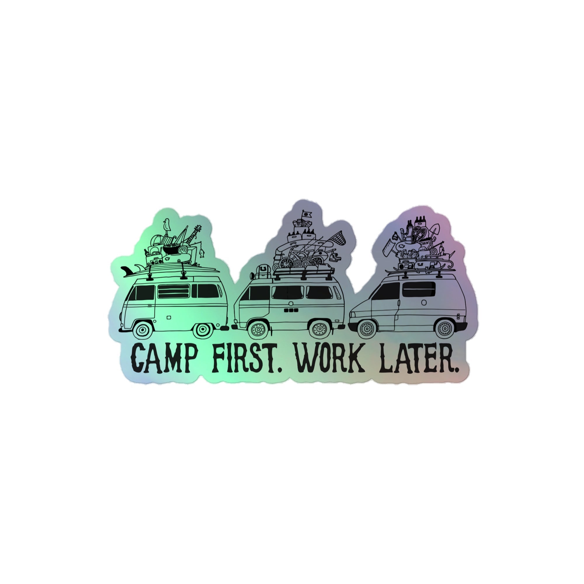 Camp First, Work Later Van Line-Up - OVERLANDERS Outfitter