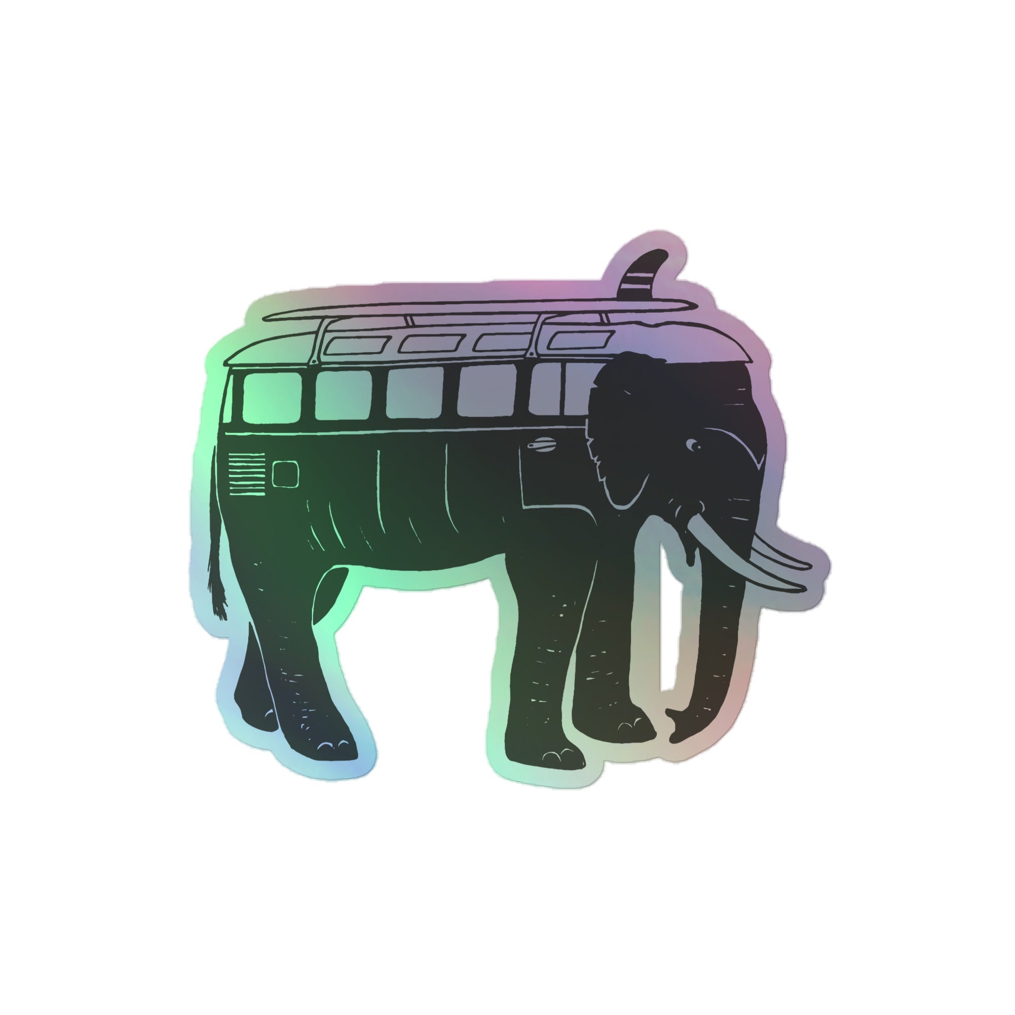 Easy Ride Elephant Holographic Sticker - OVERLANDERS Outfitter
