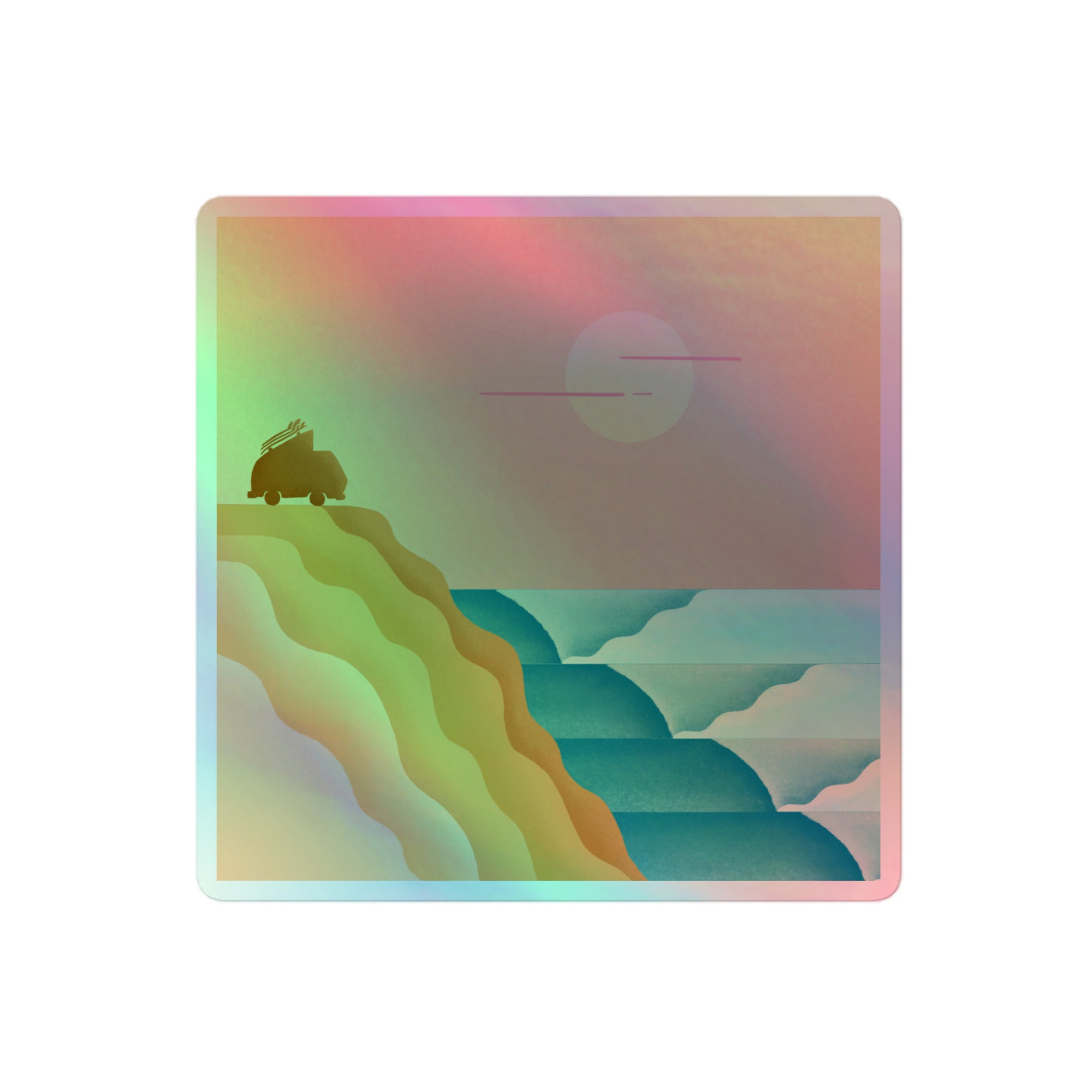 Baja Surf Holographic Sticker - OVERLANDERS Outfitter