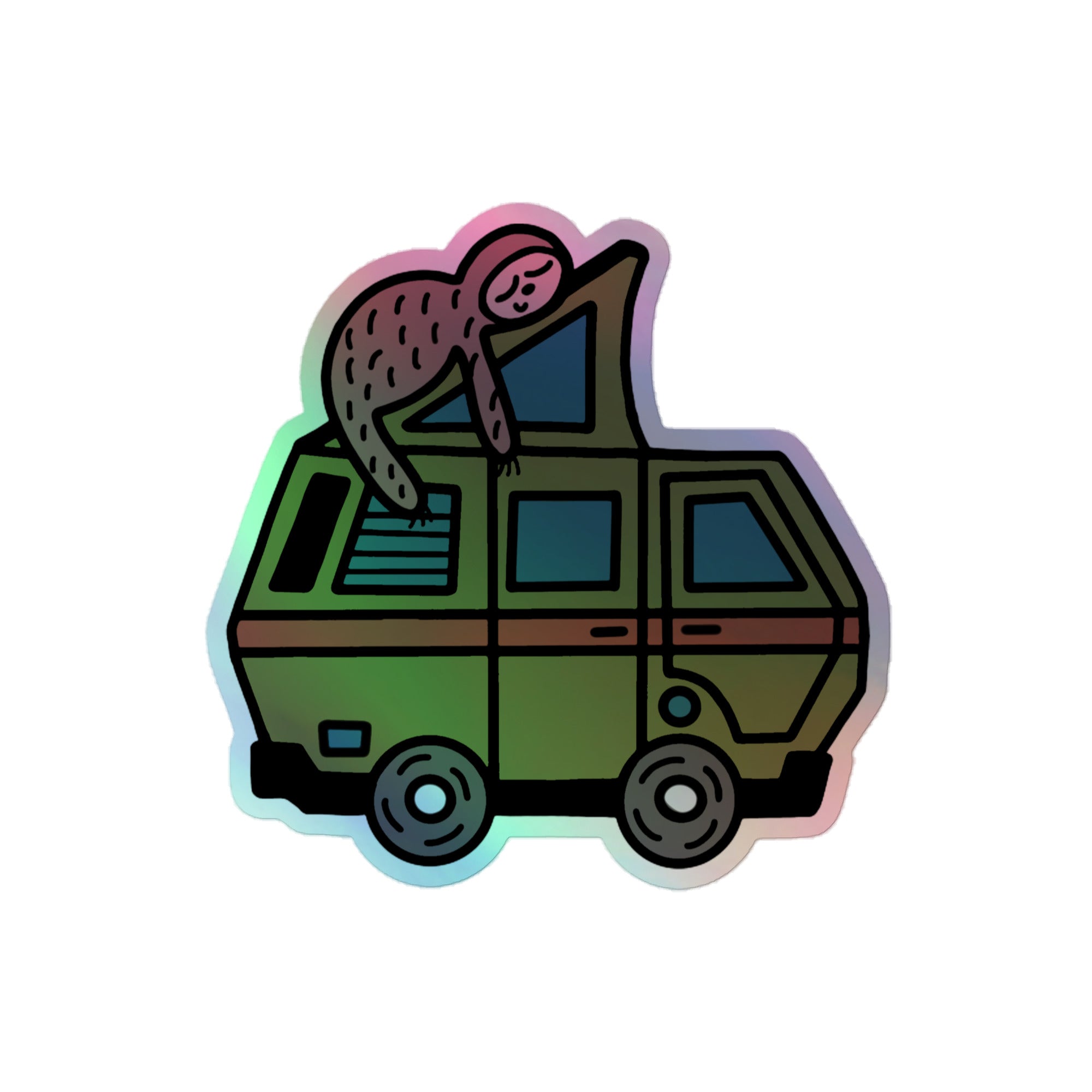 Stewie Sloth Holographic Sticker - OVERLANDERS Outfitter