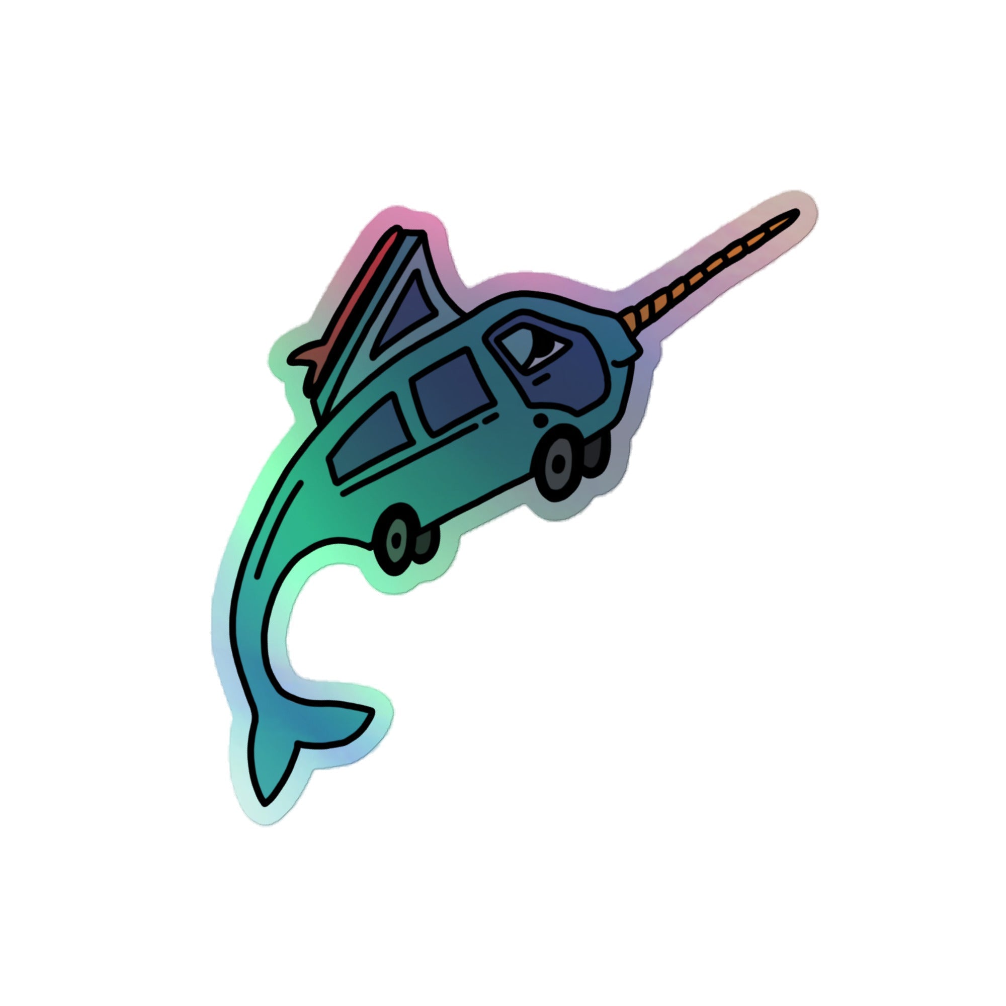 Narwhal Ned Holographic Sticker - OVERLANDERS Outfitter