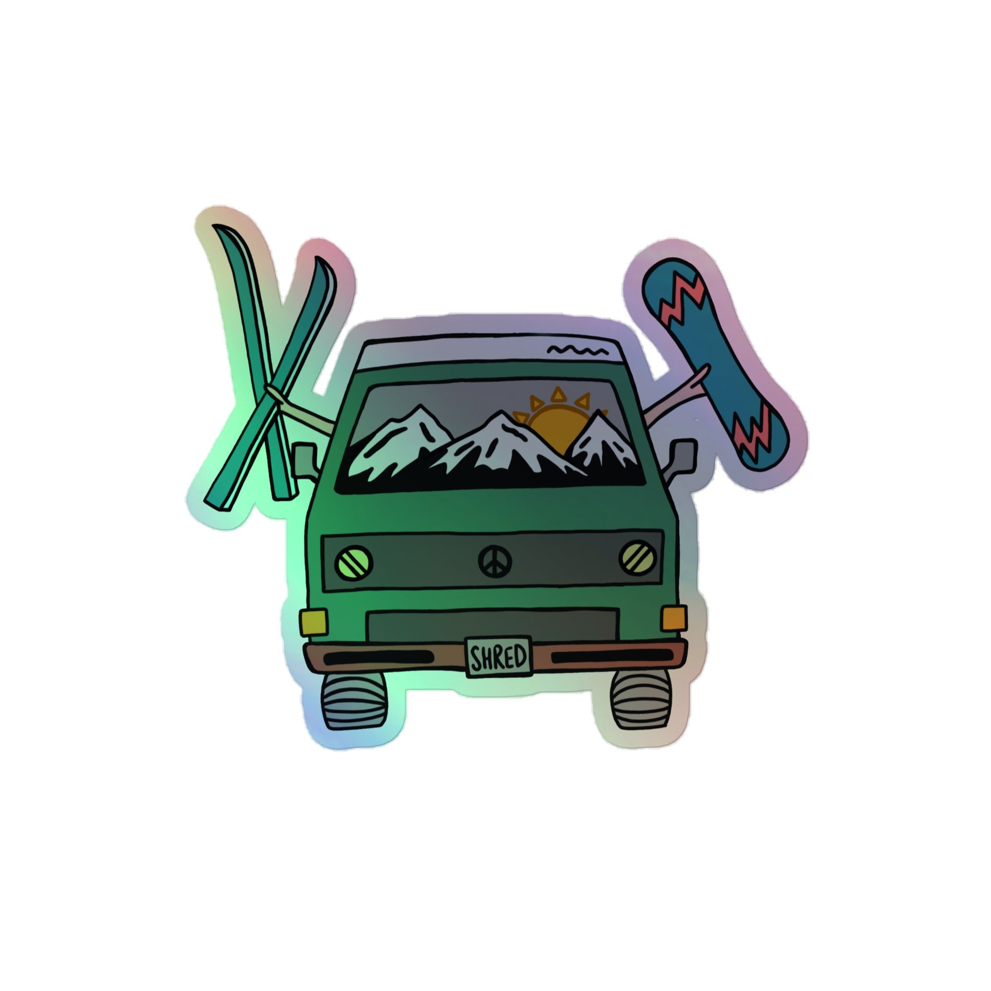 Shred Van Holographic Sticker - OVERLANDERS Outfitter