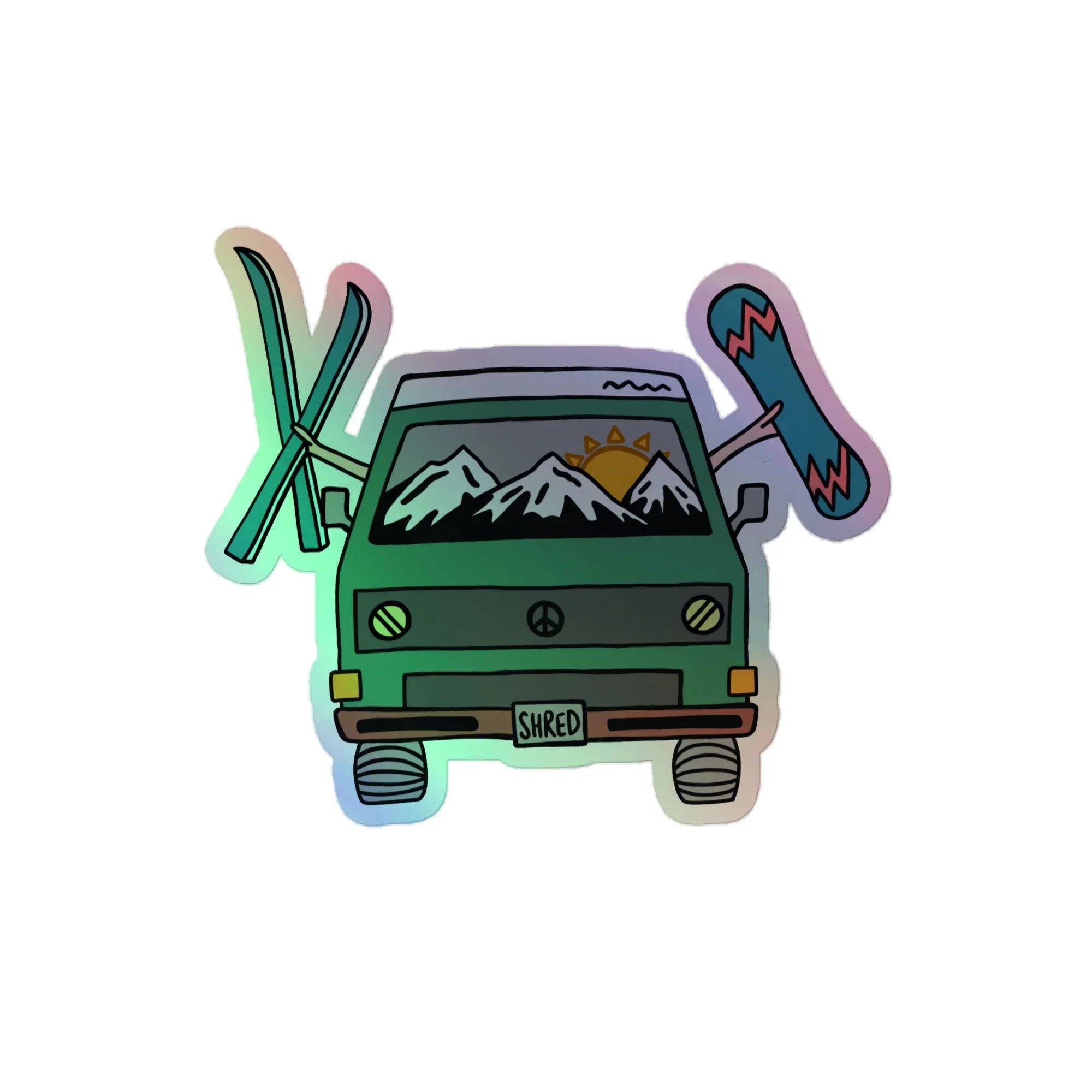 Shred Van Holographic Sticker - OVERLANDERS Outfitter