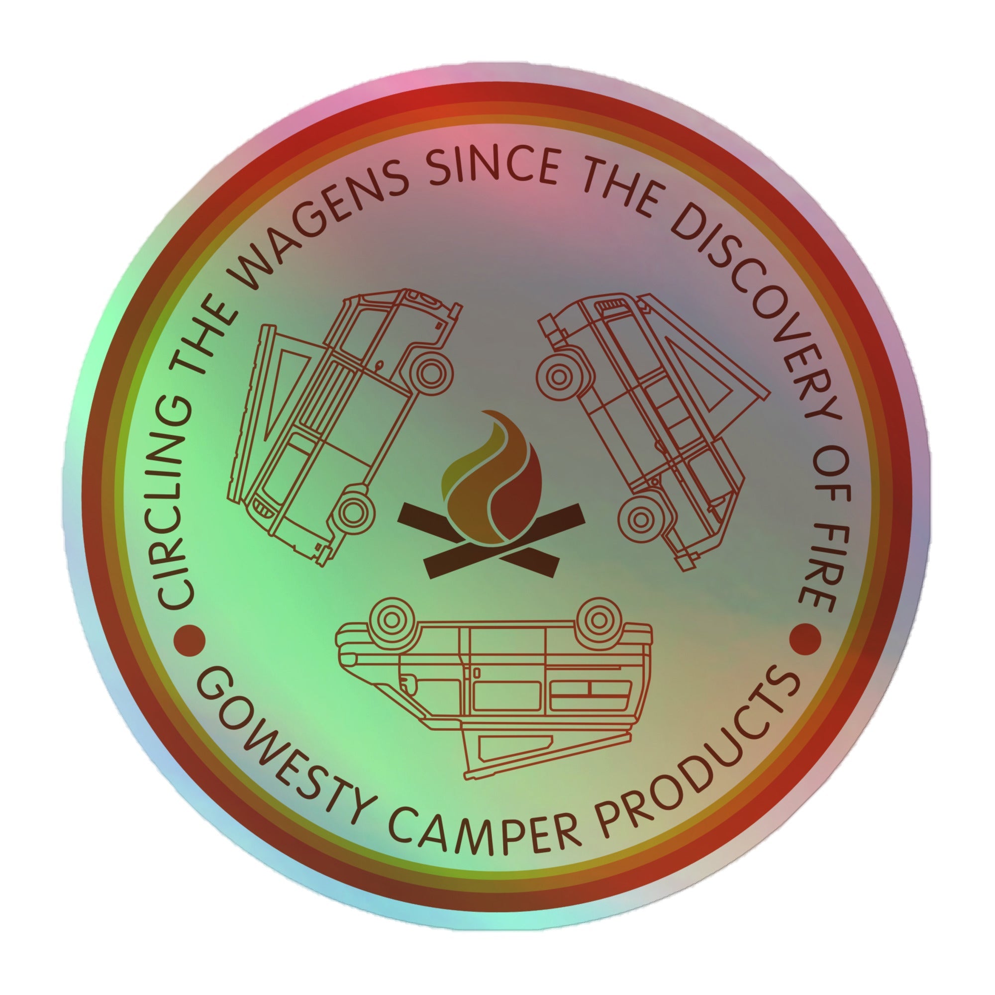 Circle the Wagens Holographic Sticker - OVERLANDERS Outfitter