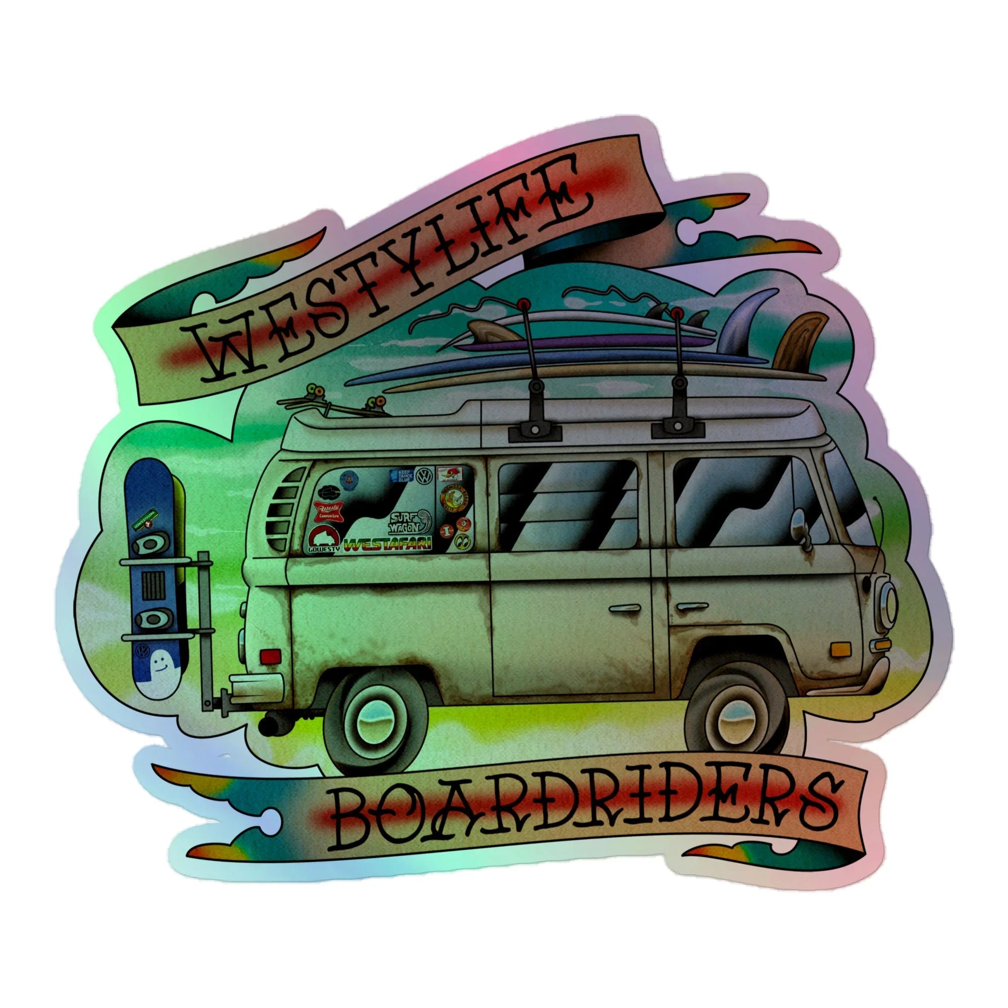 Westy Life Boardriders Holographic Sticker - OVERLANDERS Outfitter