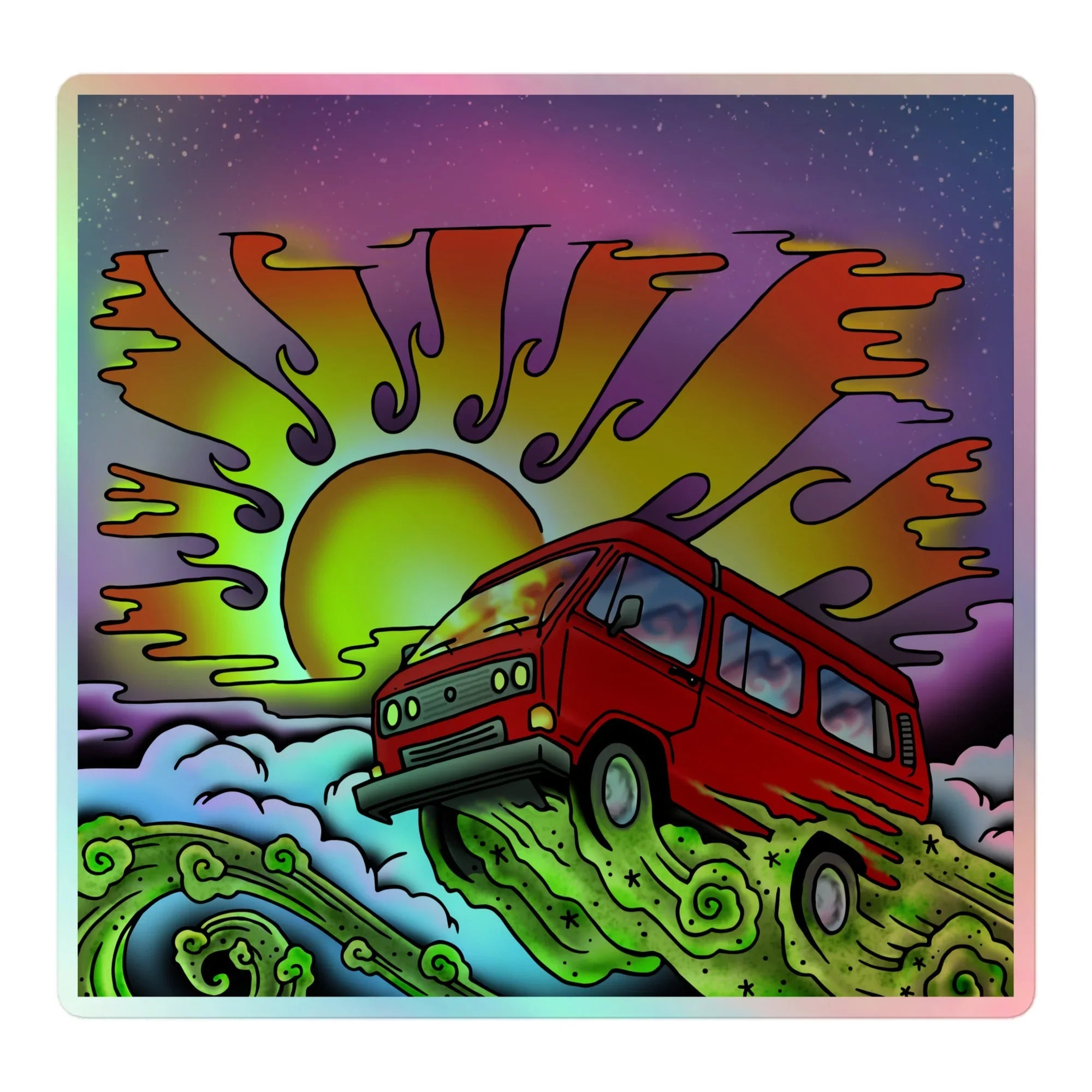 Van & Sun Holographic Sticker - OVERLANDERS Outfitter