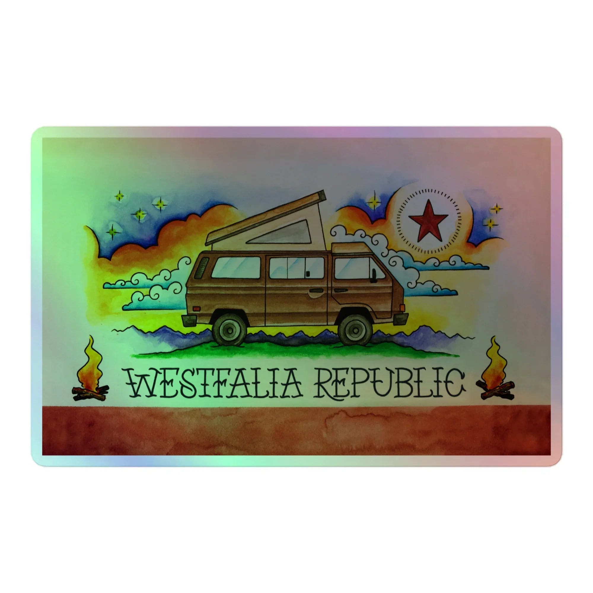 Westfalia Republic Holographic Sticker - OVERLANDERS Outfitter