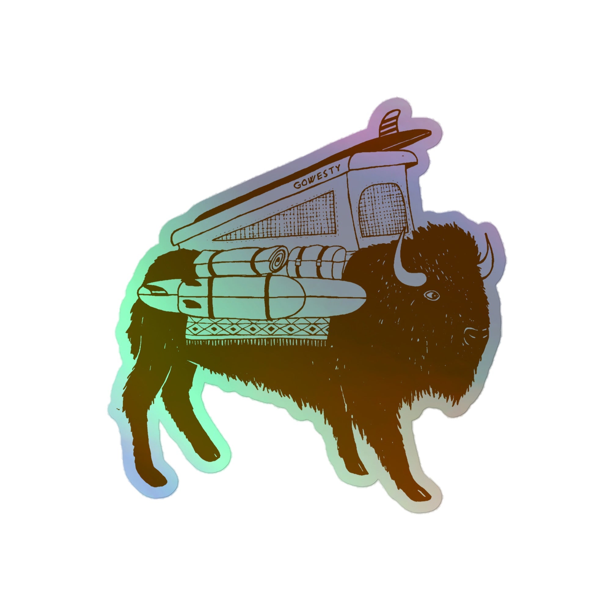Buffalo Roam Vanimal Holographic Sticker - OVERLANDERS Outfitter