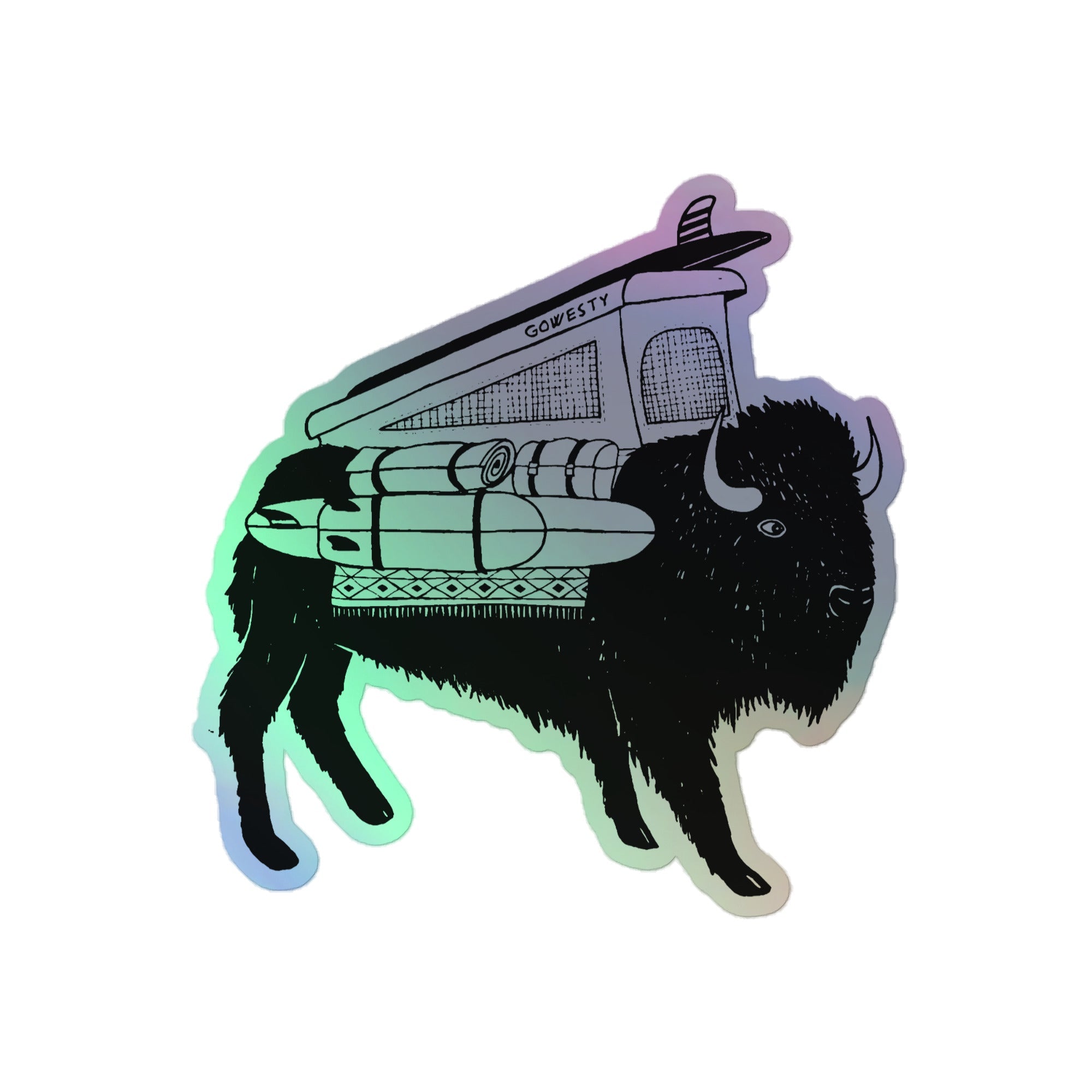 Buffalo Roam Vanimal Holographic Sticker - OVERLANDERS Outfitter