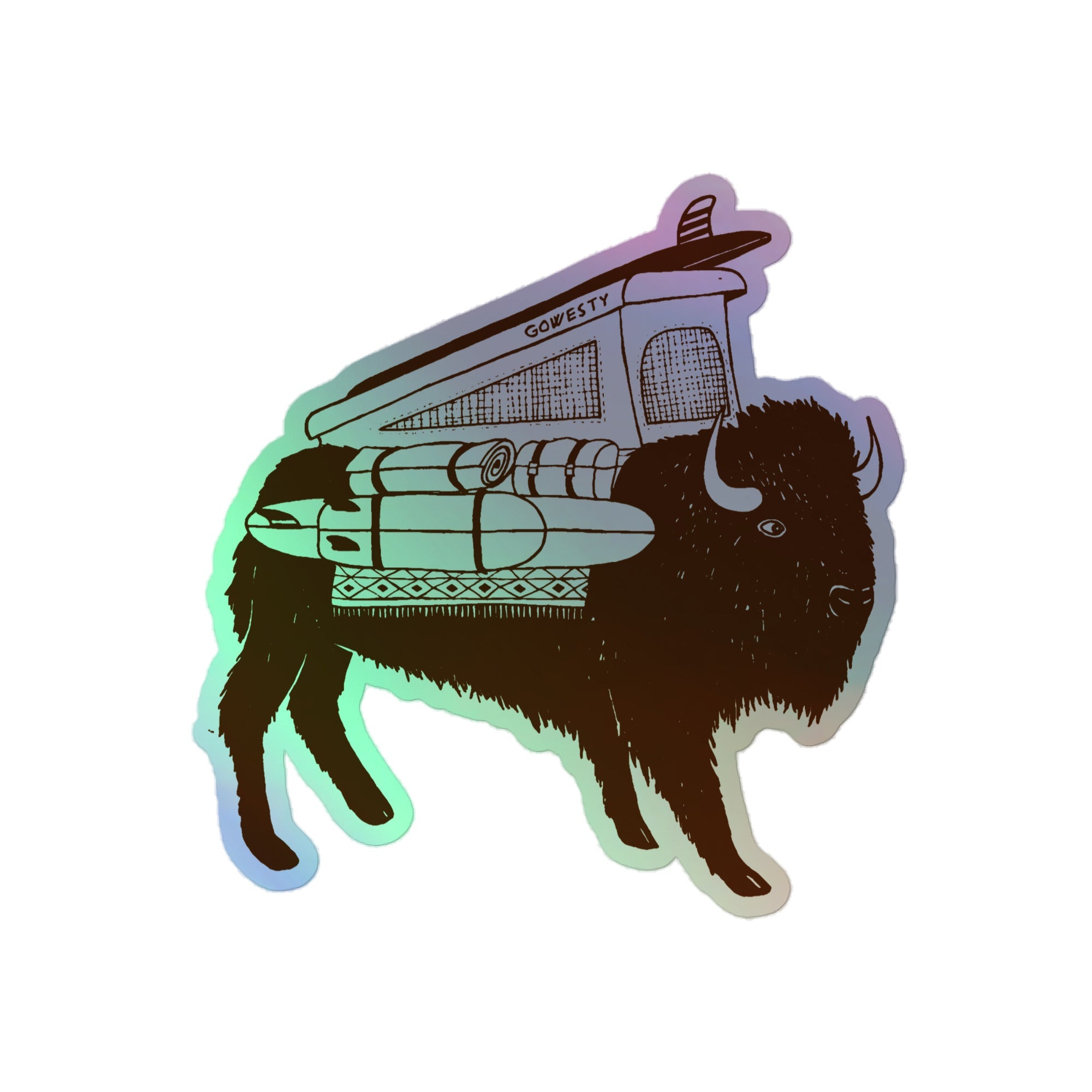 Buffalo Roam Vanimal Holographic Sticker - OVERLANDERS Outfitter