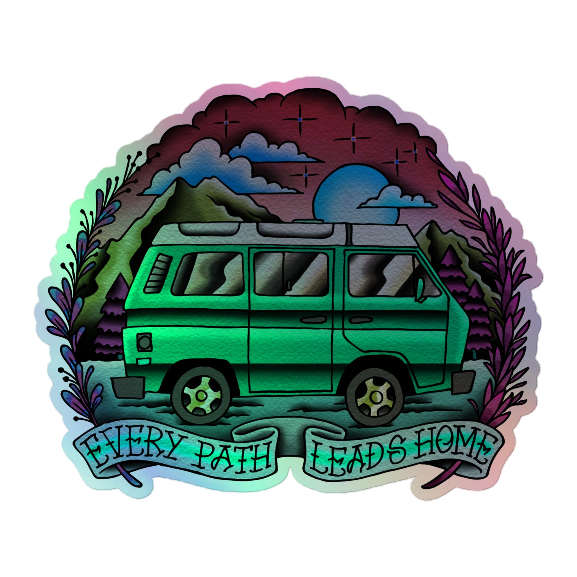Every Path Leads Home Holographic Sticker - OVERLANDERS Outfitter