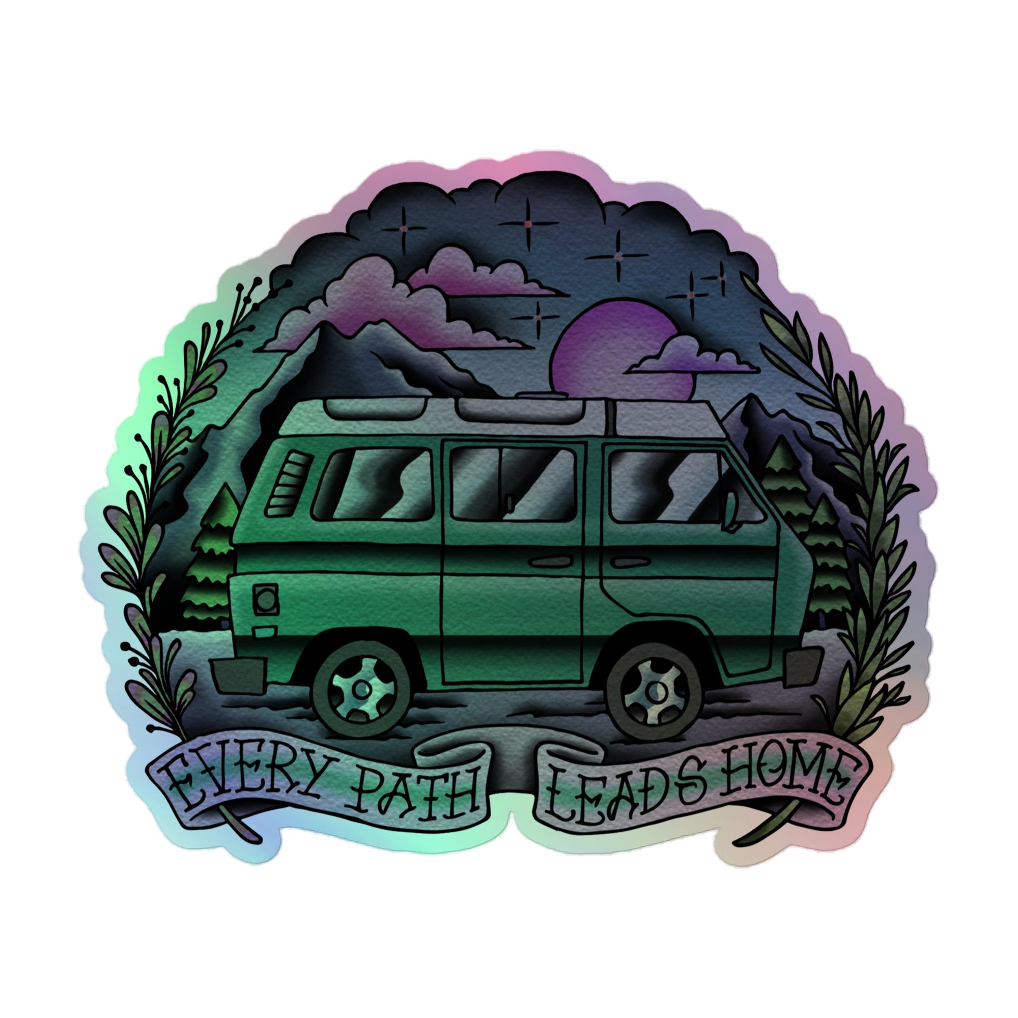Every Path Leads Home Holographic Sticker - OVERLANDERS Outfitter