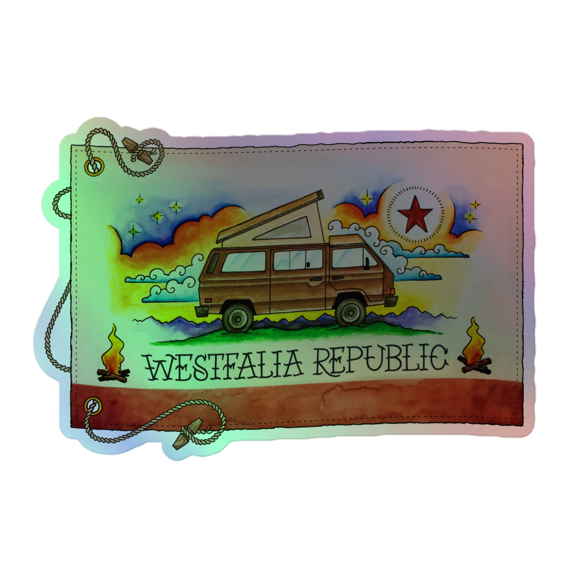 Westfalia Republic Holographic Sticker - OVERLANDERS Outfitter