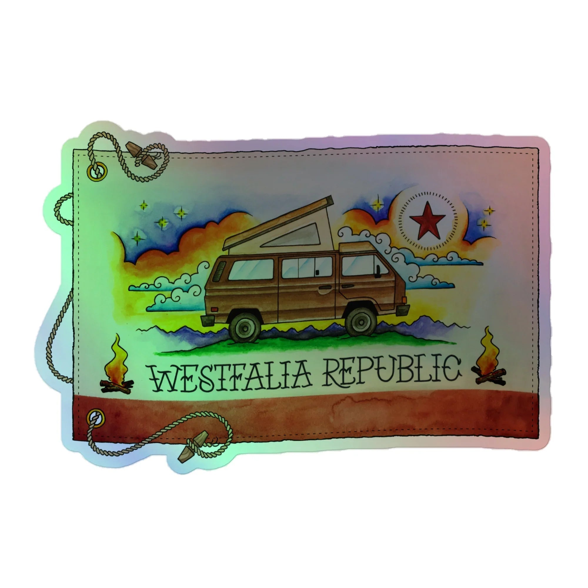 Westfalia Republic Holographic Sticker - OVERLANDERS Outfitter