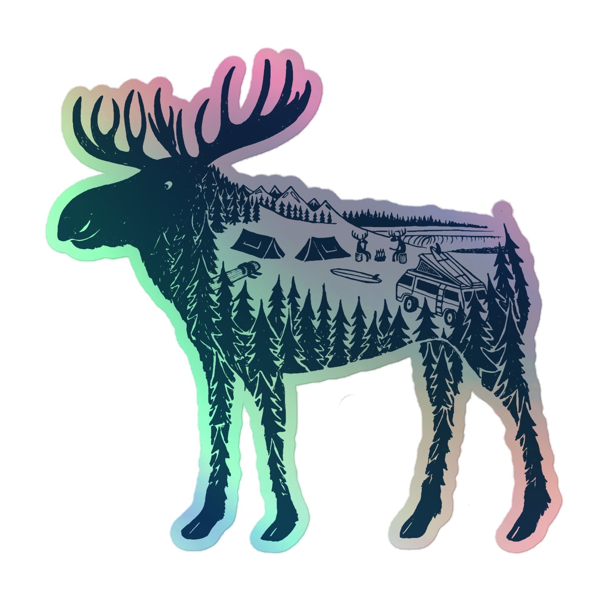 Moose Meet-Up Vanimal Holographic Sticker - OVERLANDERS Outfitter
