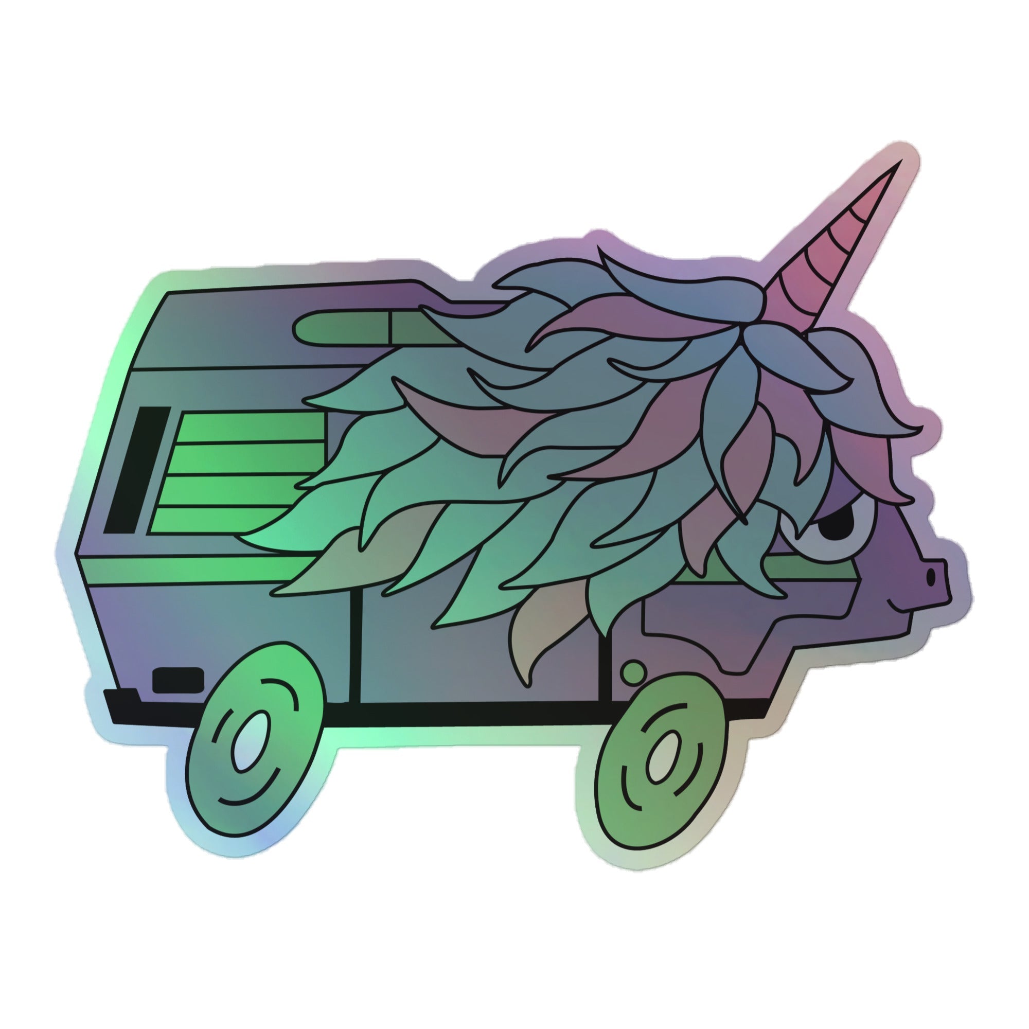 High-Top Hazel Unicorn Holographic Sticker - OVERLANDERS Outfitter