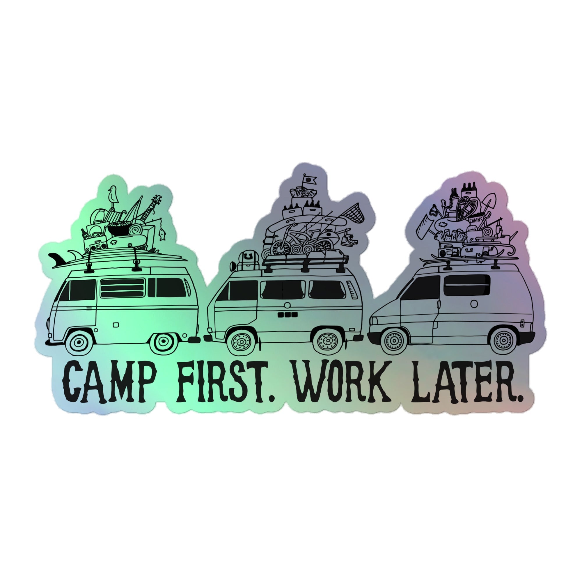 Camp First, Work Later Van Line-Up - OVERLANDERS Outfitter