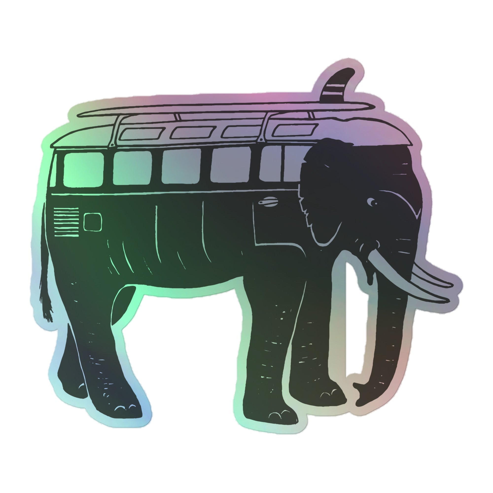 Easy Ride Elephant Holographic Sticker - OVERLANDERS Outfitter